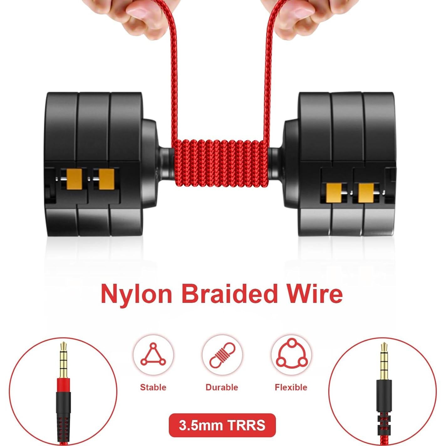 Cable de audio 3.5mm Hizsoaor para auriculares Kingston HyperX