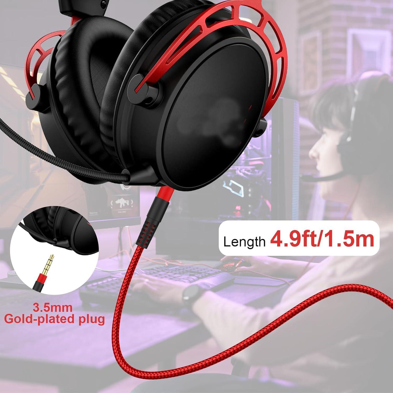 Cable de audio 3.5mm Hizsoaor para auriculares Kingston HyperX