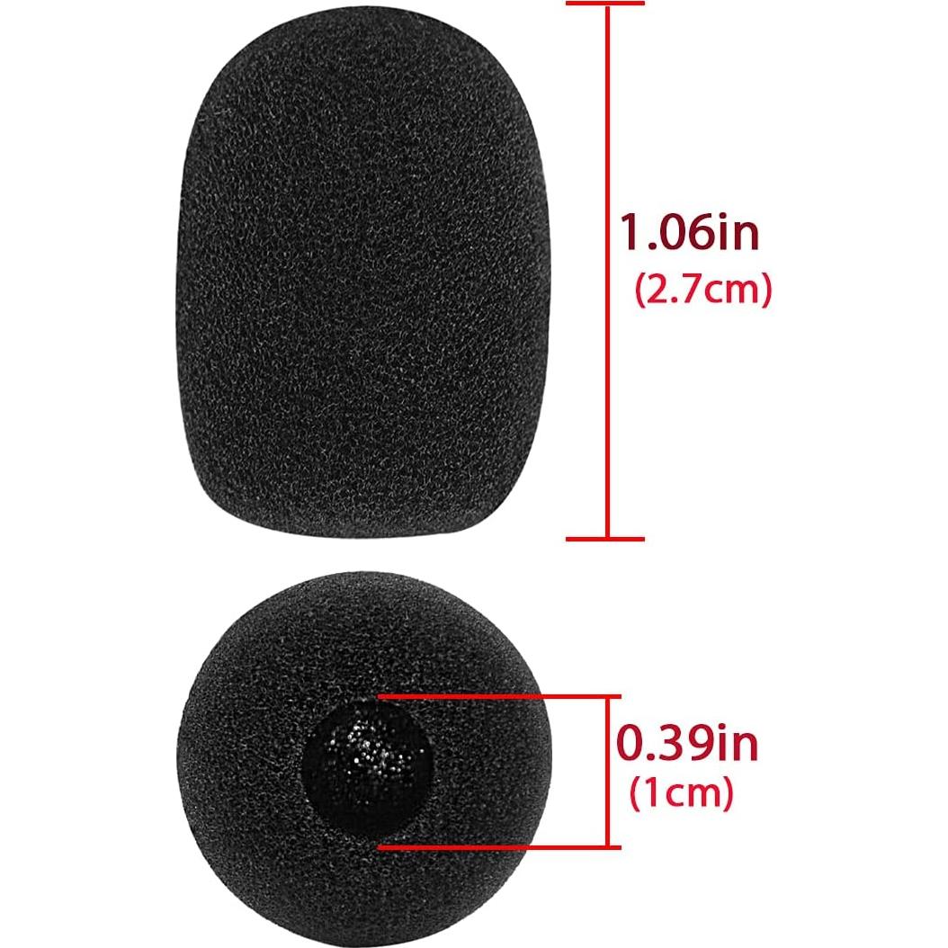 Filtro de Espuma Geekria para Micrófonos 10 Unidades Negro
