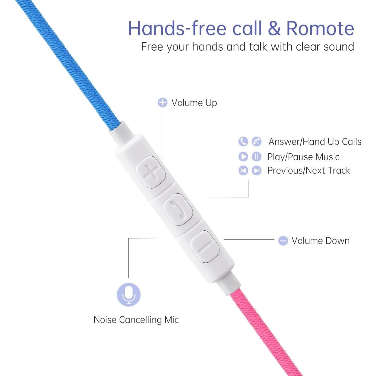 Auriculares con cable URIZONS MZF7 trenzados con micrófono