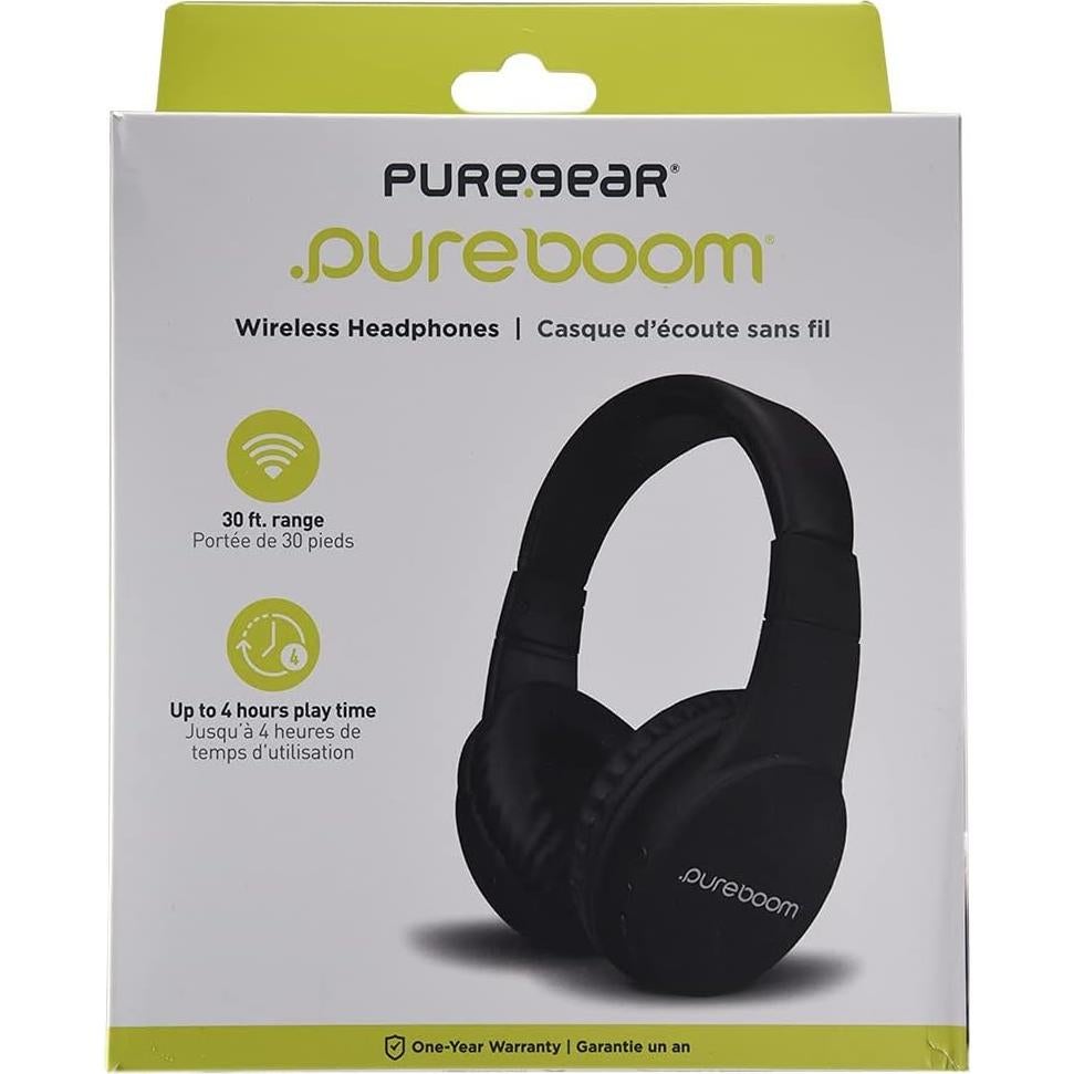 Auriculares Inalámbricos Bluetooth PureGear PureBoom Hi-Fi Negro