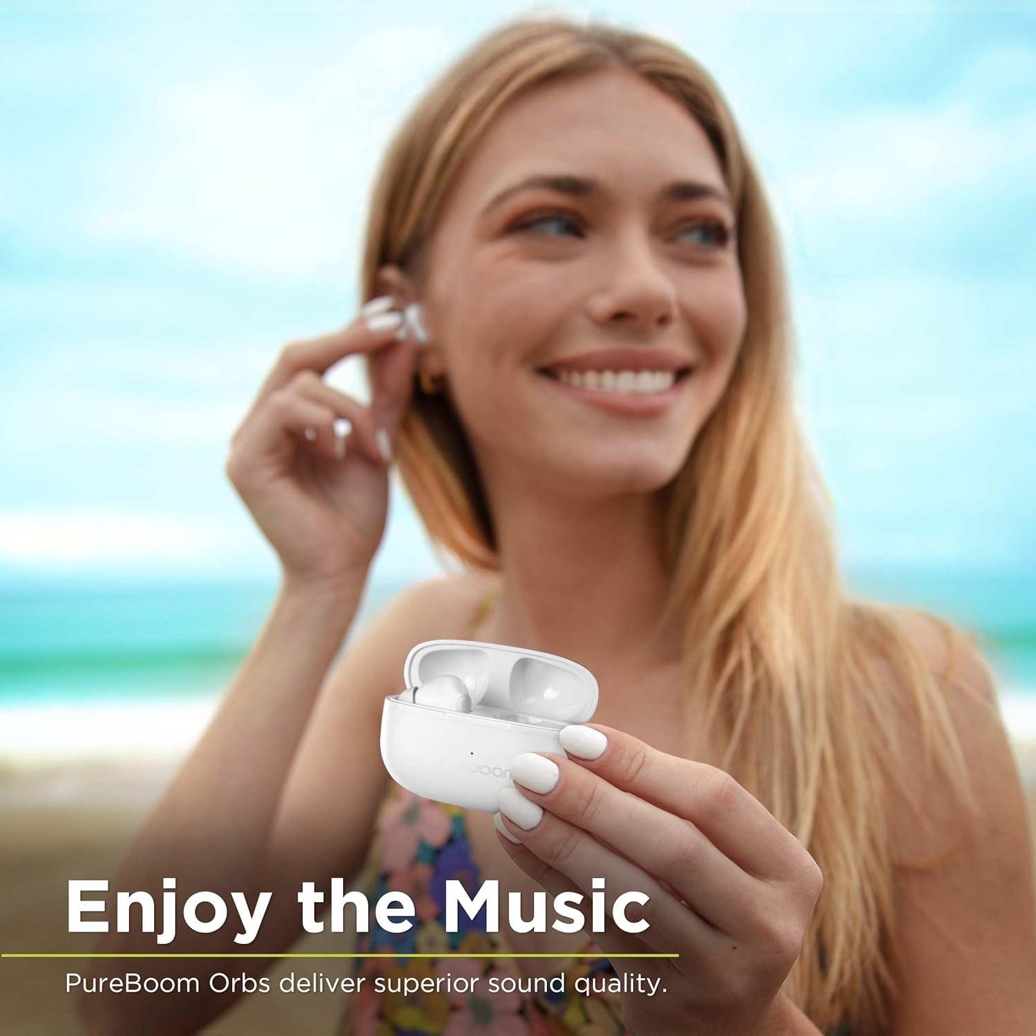 Auriculares Inalámbricos PureGear PureBoom Estéreo In-Ear Blanco