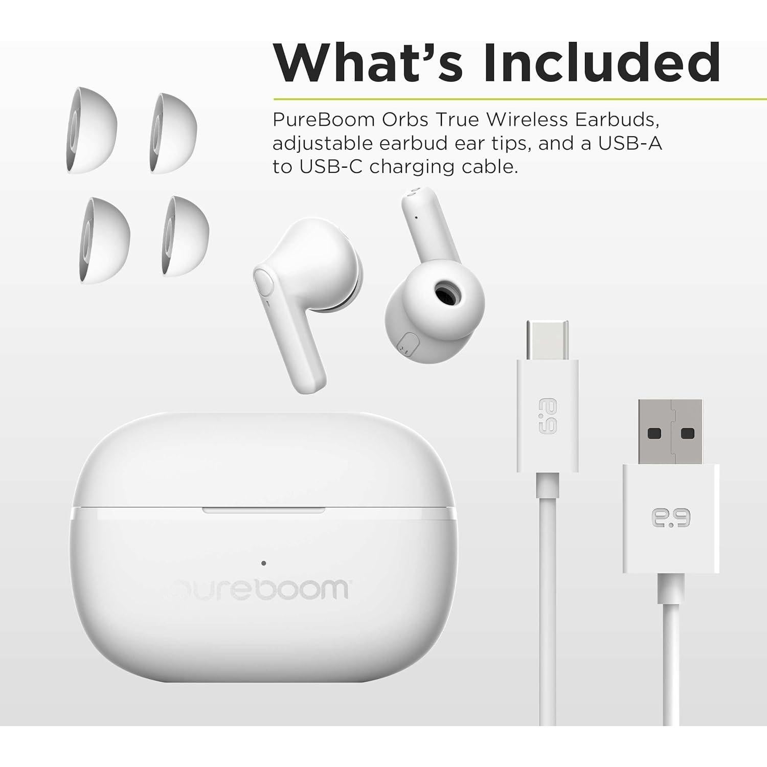 Auriculares Inalámbricos PureGear PureBoom Estéreo In-Ear Blanco