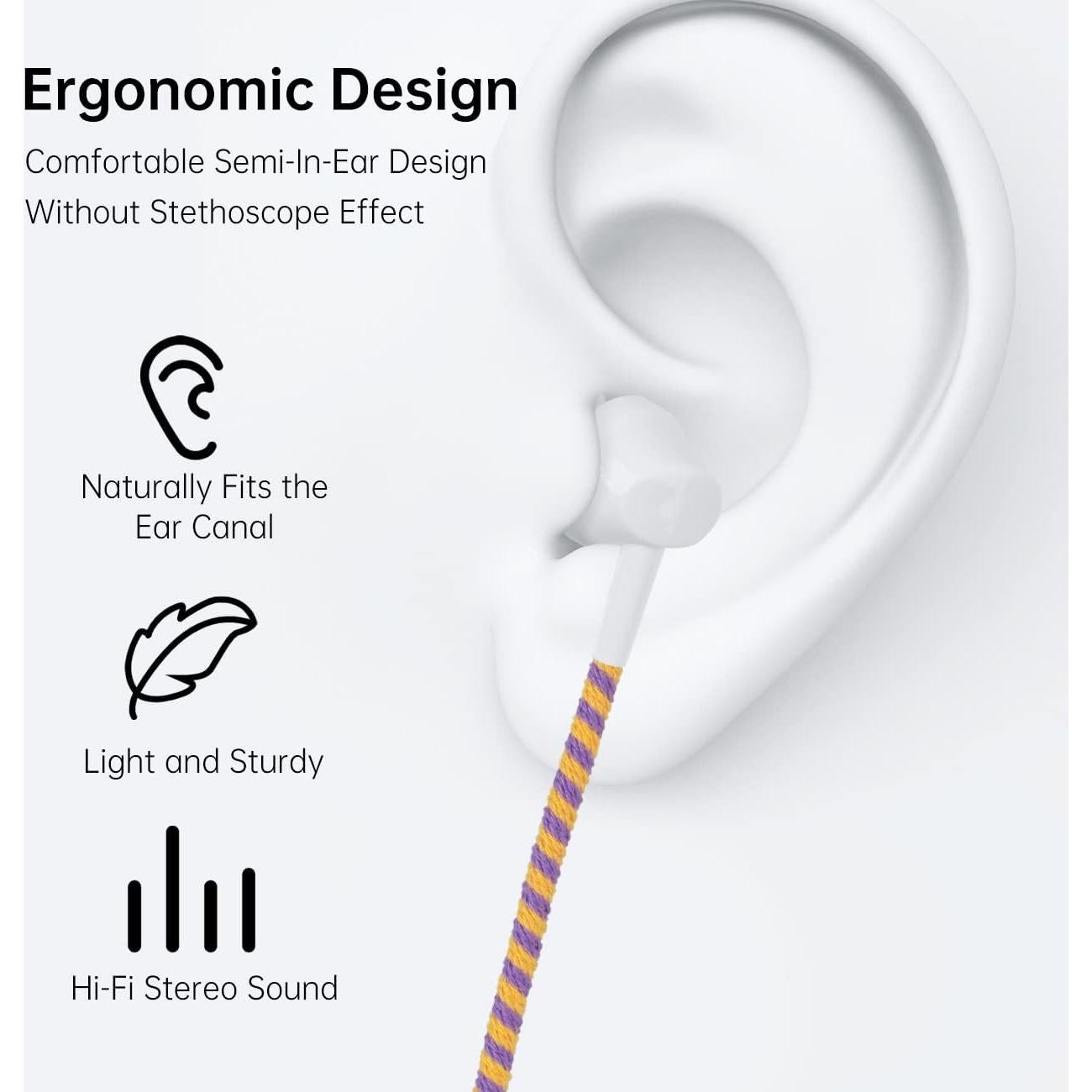 Auriculares Intrauditivos URIZONS MZF07-LB Trenzados 2 Piezas