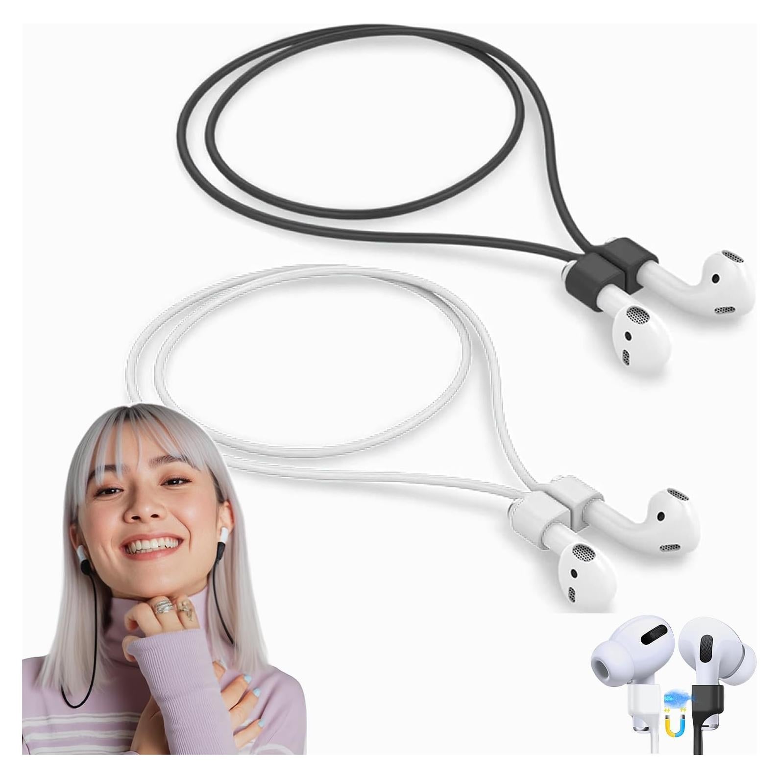 Correa Magnética Antipérdida para Ear-Pods - Silicona Premium 70 cm