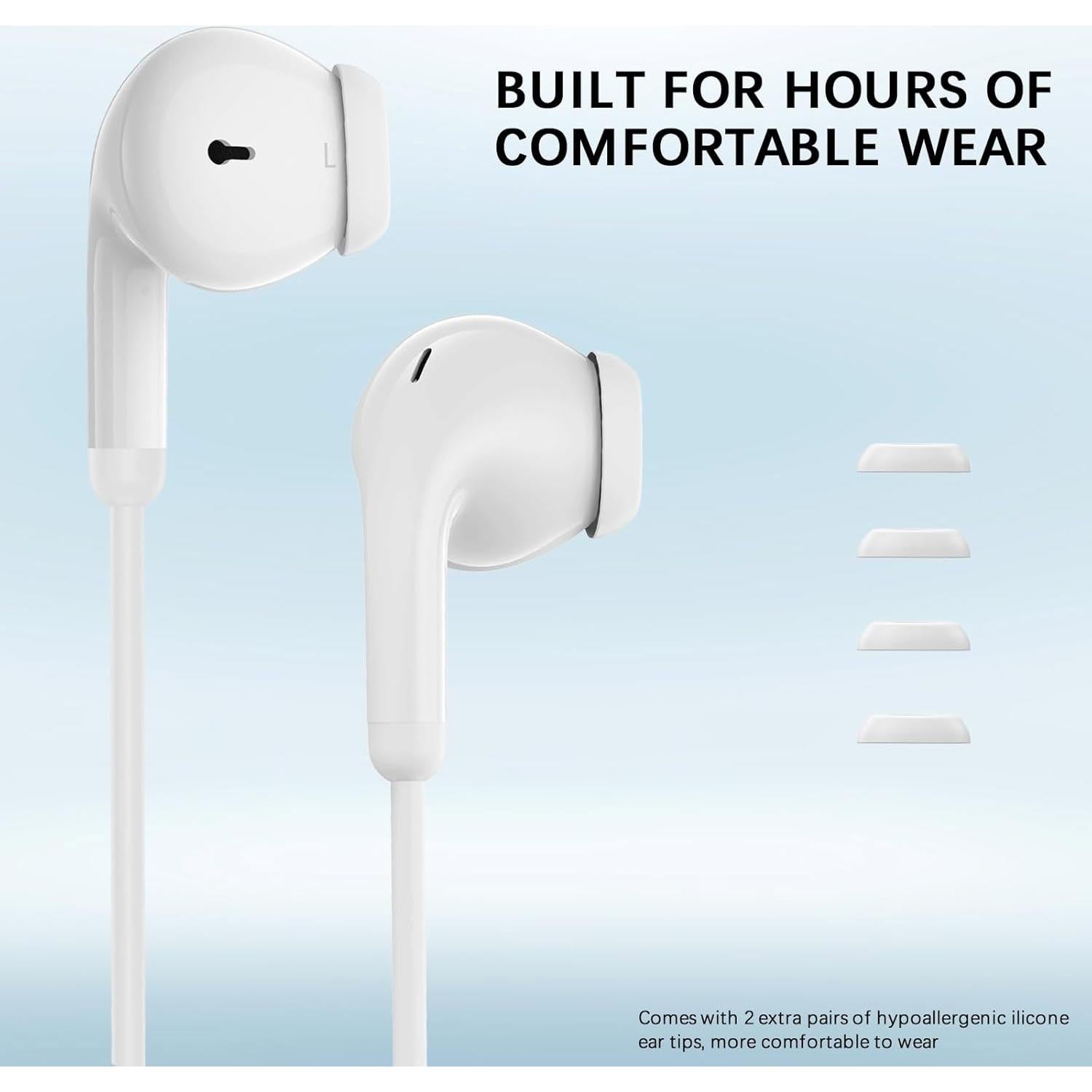 Auriculares con cable ASKUBSKU 3.5mm HiFi Estéreo con Micrófono