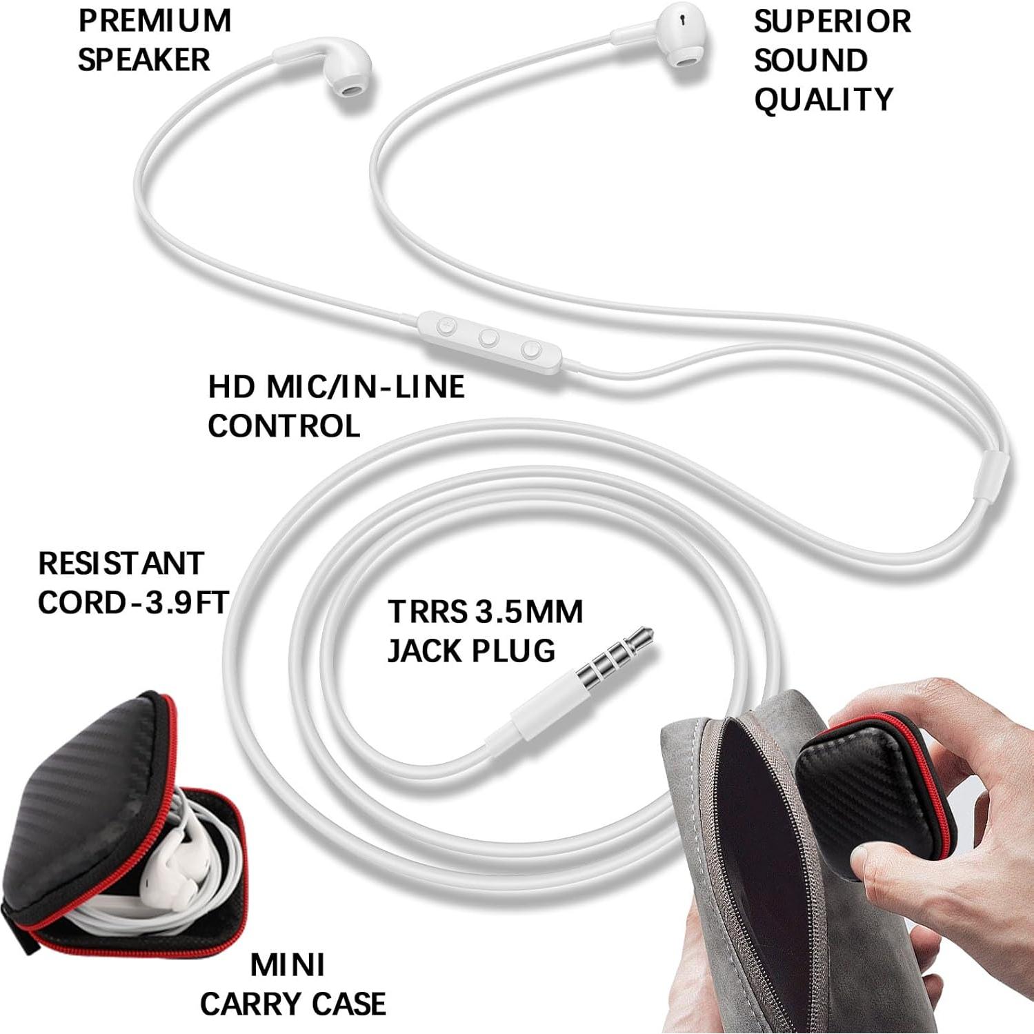 Auriculares con cable ASKUBSKU 3.5mm HiFi Estéreo con Micrófono