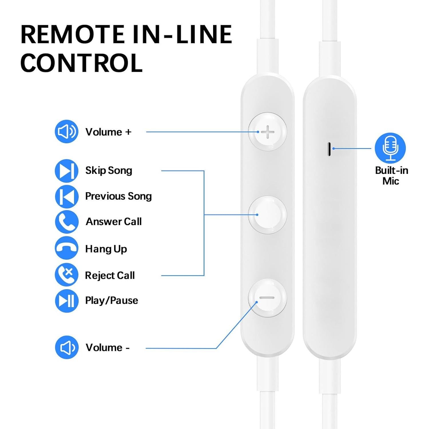Auriculares con cable ASKUBSKU 3.5mm HiFi Estéreo con Micrófono