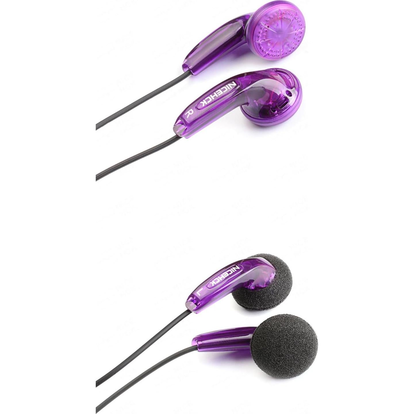 Yuandao 3.5mm Jack Wired Earbuds, HiFi Sound Audiophile Earphones with no Mic, 5 Year Warranty, Bass Stereo Wire in-Ear Headphones for iPhone, Android, PC, MacBook, Laptop, Tablet, Gaming