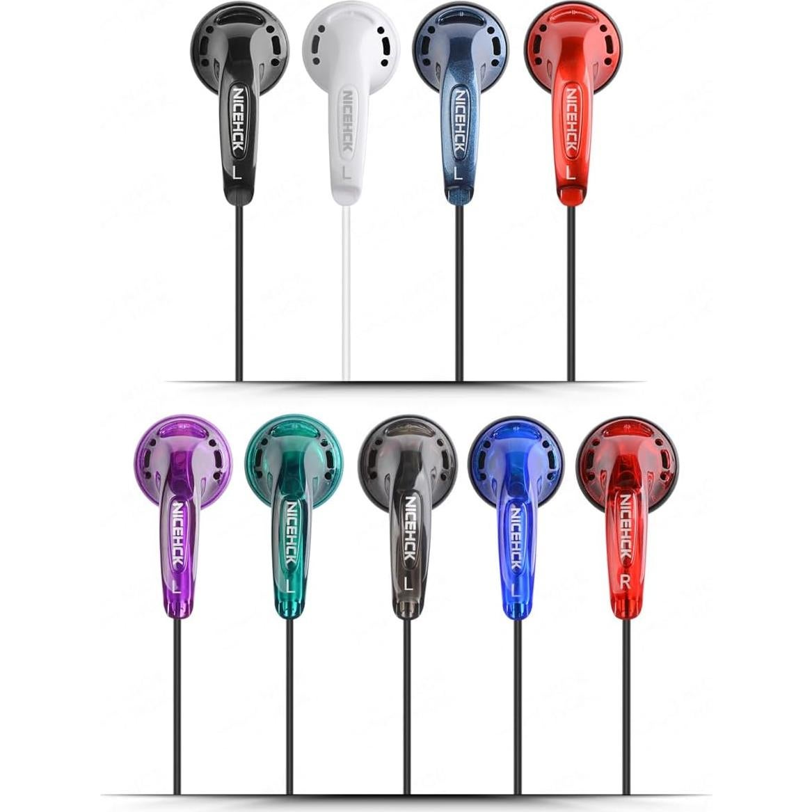 Yuandao 3.5mm Jack Wired Earbuds, HiFi Sound Audiophile Earphones with no Mic, 5 Year Warranty, Bass Stereo Wire in-Ear Headphones for iPhone, Android, PC, MacBook, Laptop, Tablet, Gaming