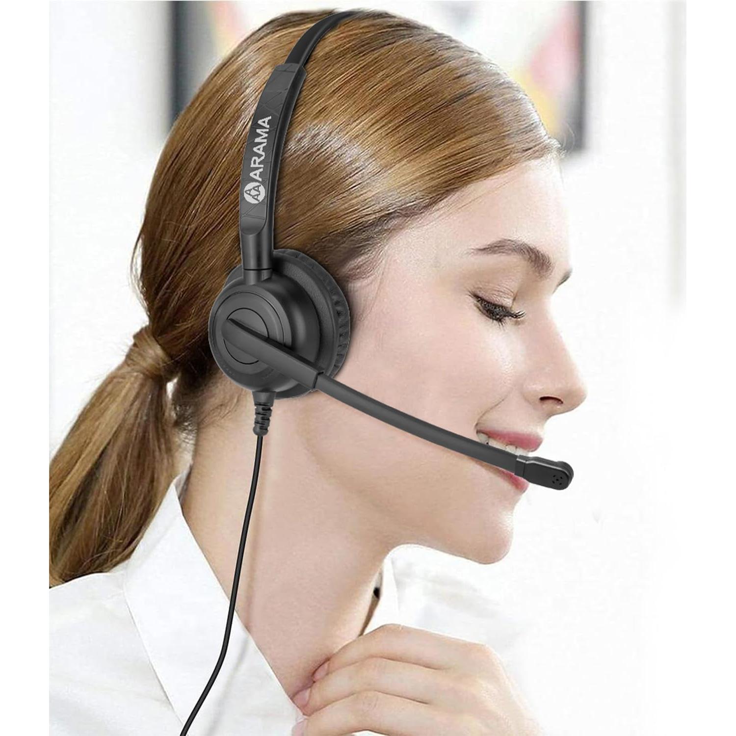 Auricular mono Arama A600MP con micrófono y cancelación de ruido