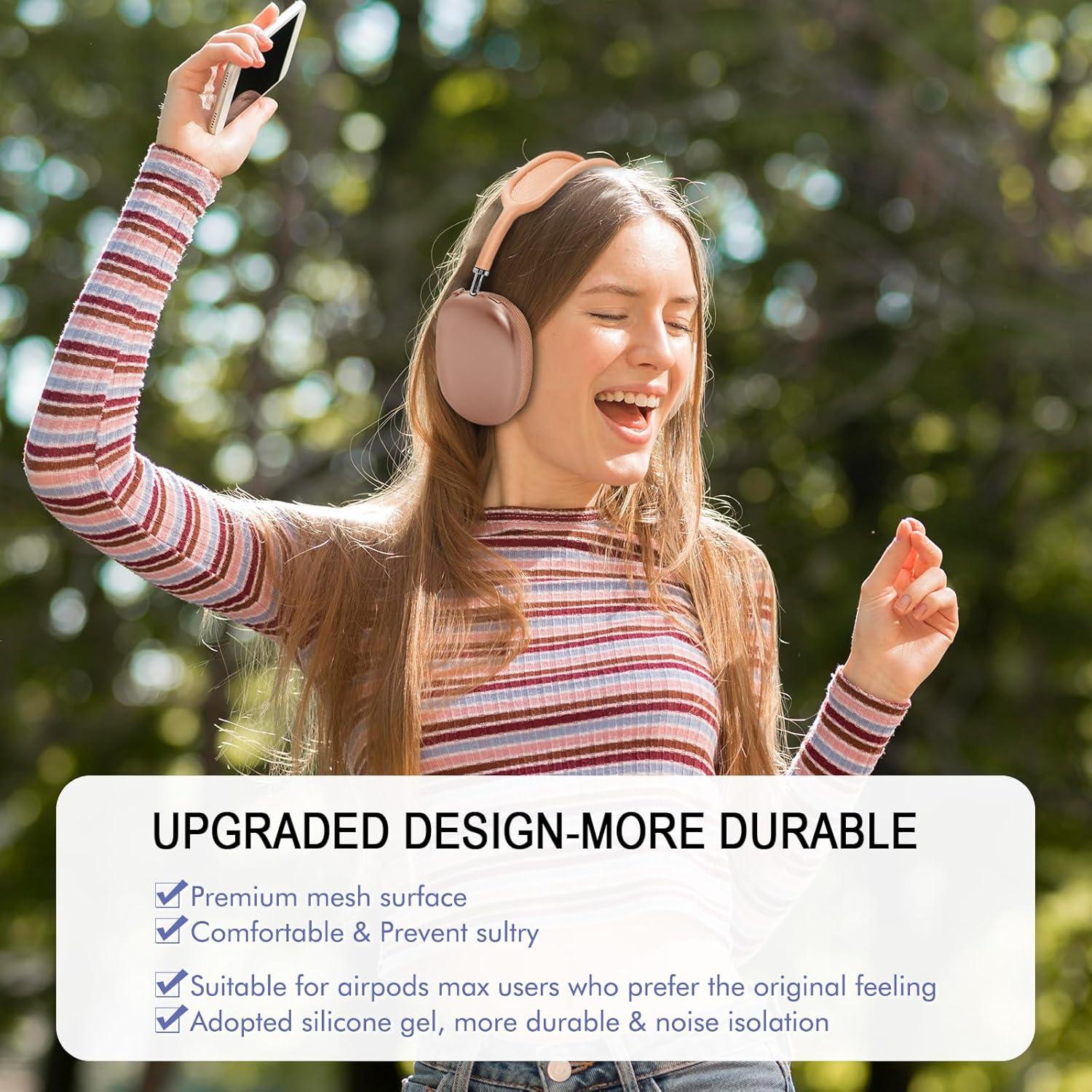 Almohadillas de Reemplazo GVOEARS para AirPods Max 2024 - Malla Naranja