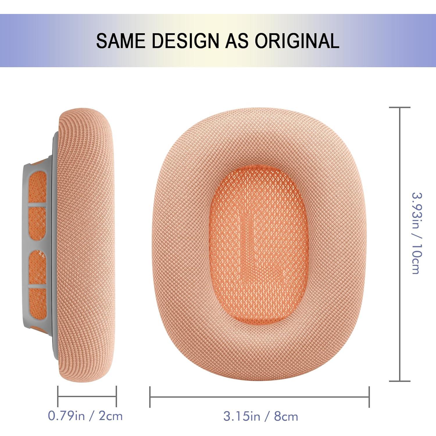 Almohadillas de Reemplazo GVOEARS para AirPods Max 2024 - Malla Naranja