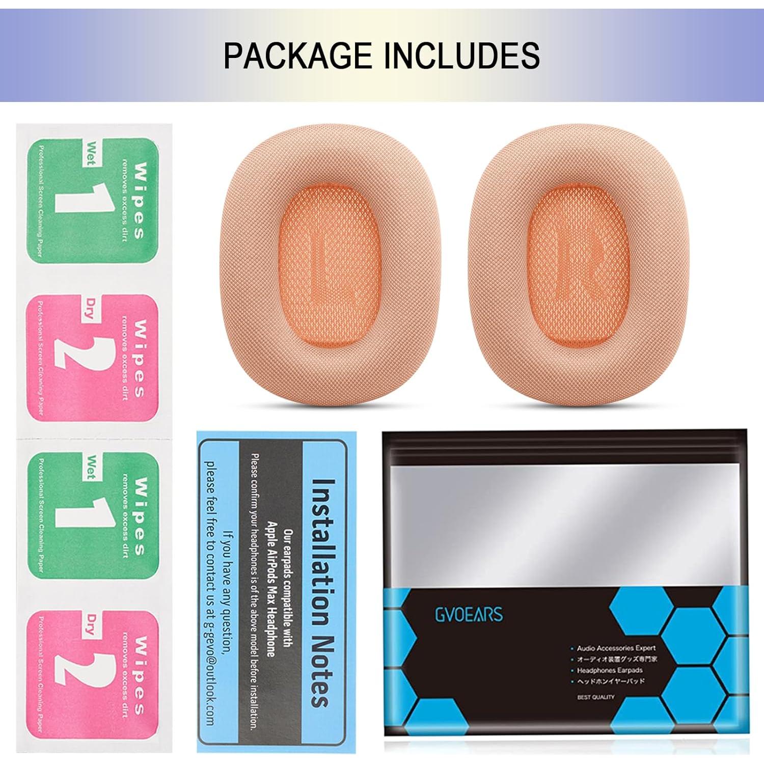 Almohadillas de Reemplazo GVOEARS para AirPods Max 2024 - Malla Naranja