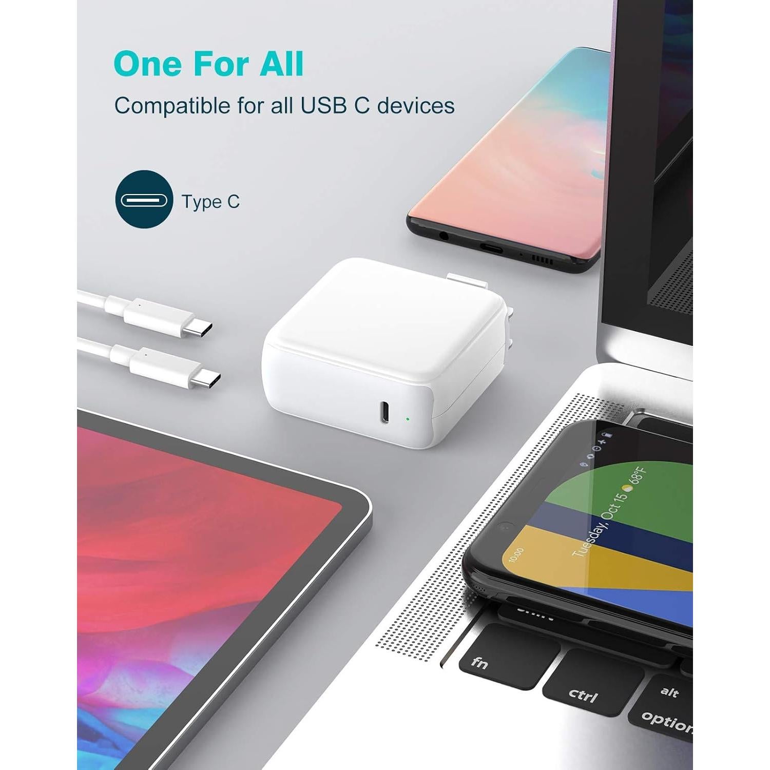 Cargador IFEART 70W USB-C para MacBook y iPad 2m