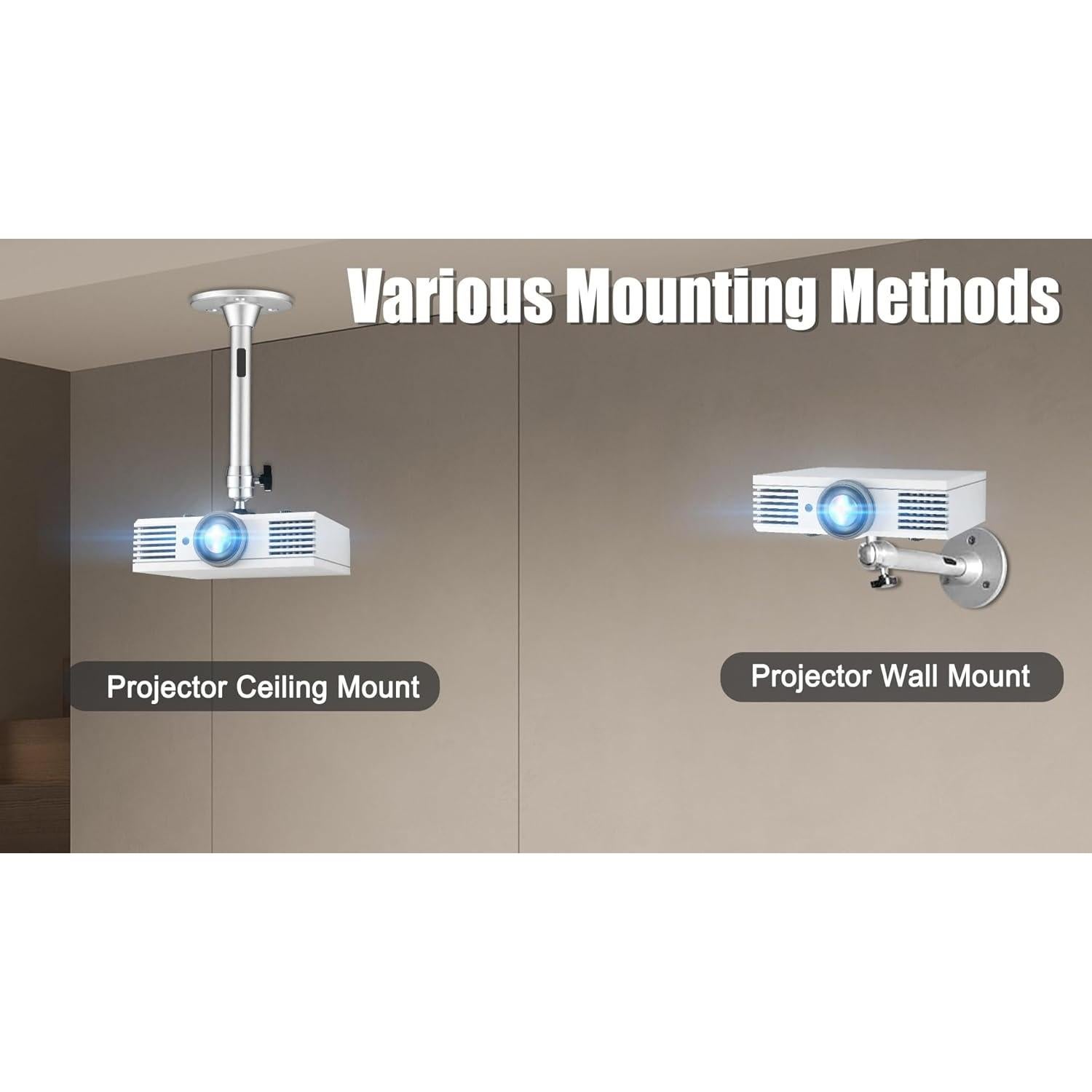 Soporte de Proyector Mini 2-Be-Best Ajustable 360° Plata