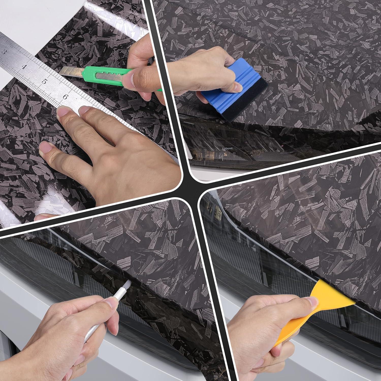 Envoltura de Vinilo Lypumso 0.3m x 1.5m Carbono Forjado