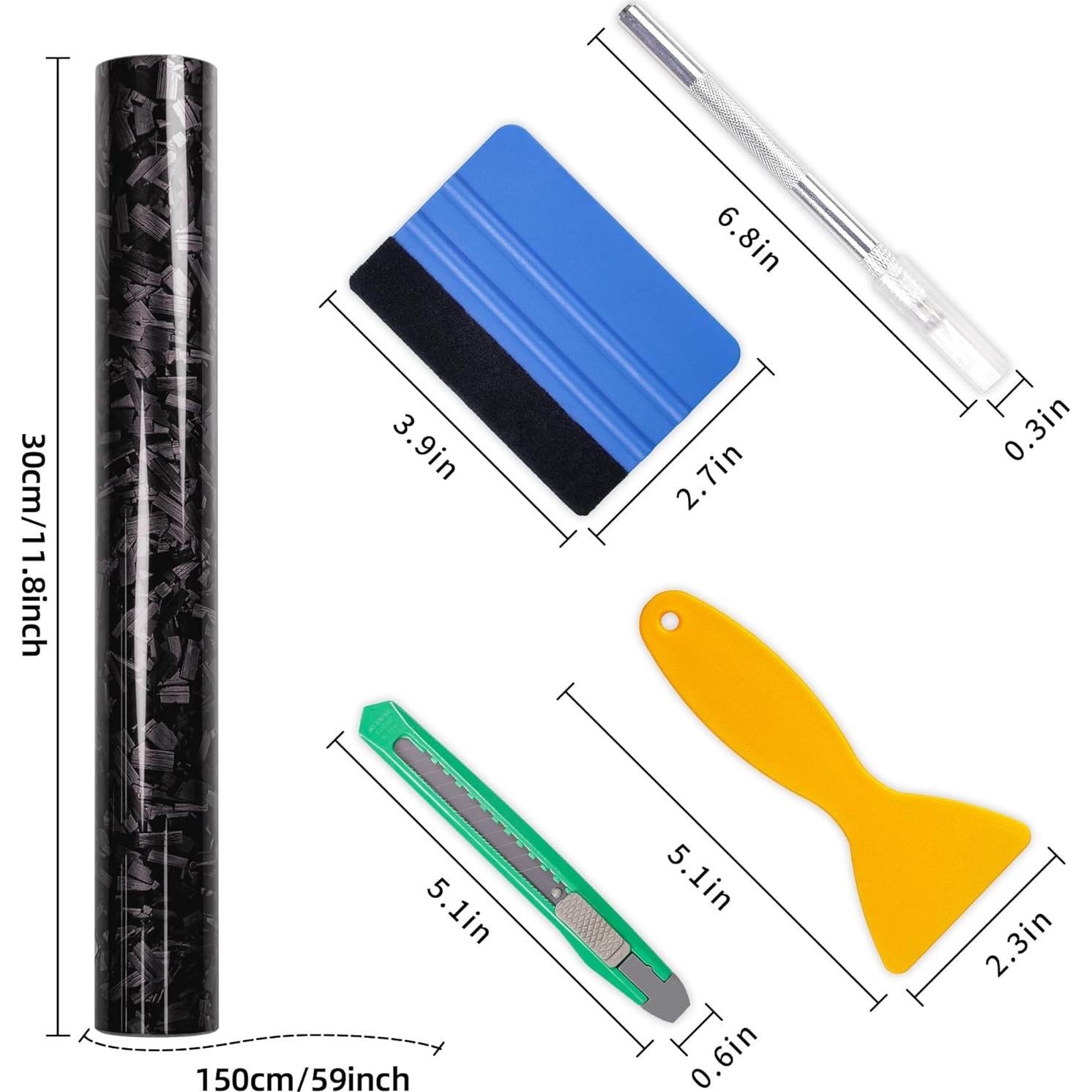 Envoltura de Vinilo Lypumso 0.3m x 1.5m Carbono Forjado