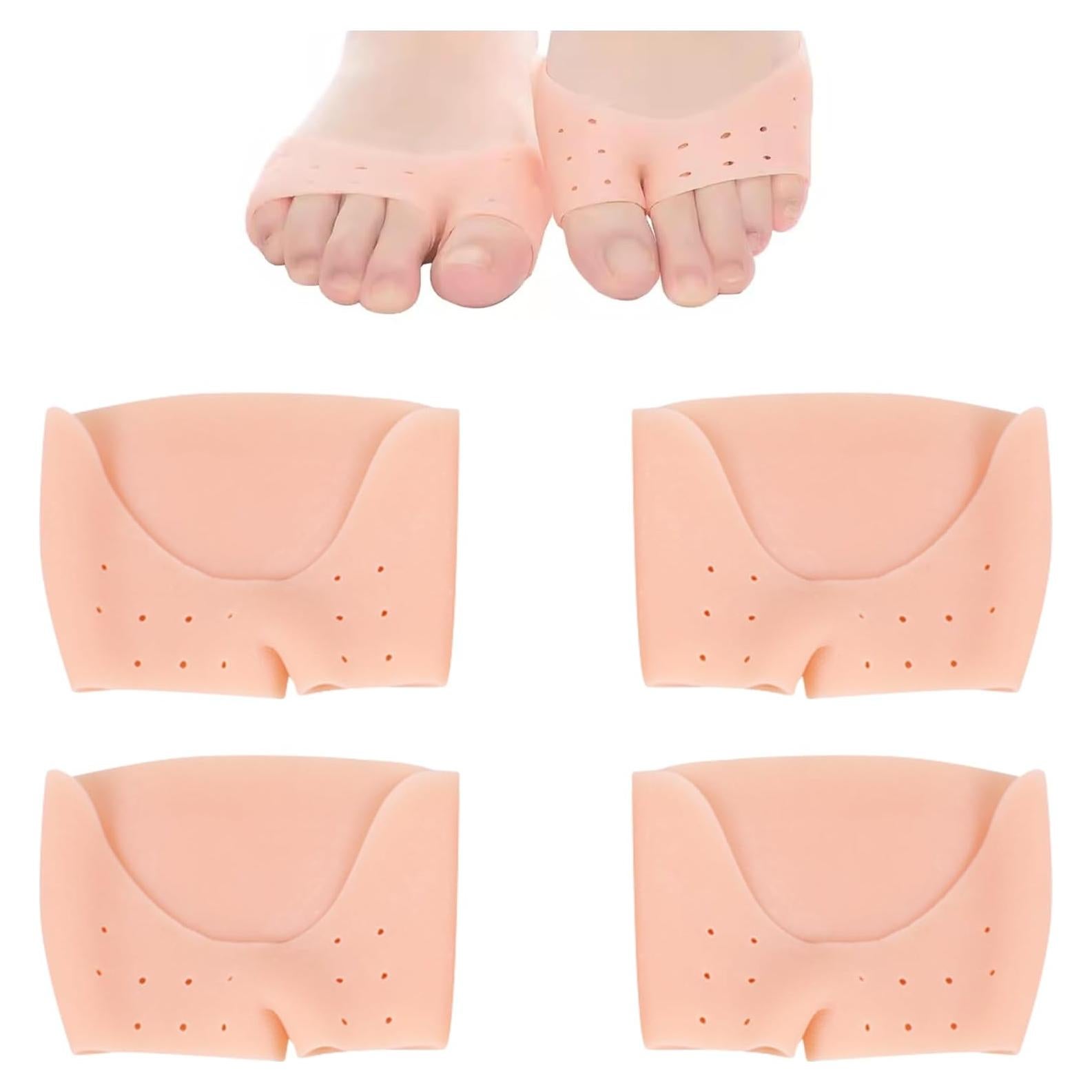 2 Pares Fundas de Gel Silicona Metatarsales Alivio Dolor