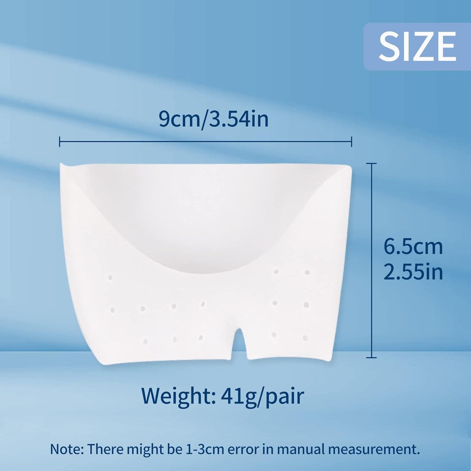 2 Pares Fundas de Gel Silicona Metatarsales Alivio Dolor