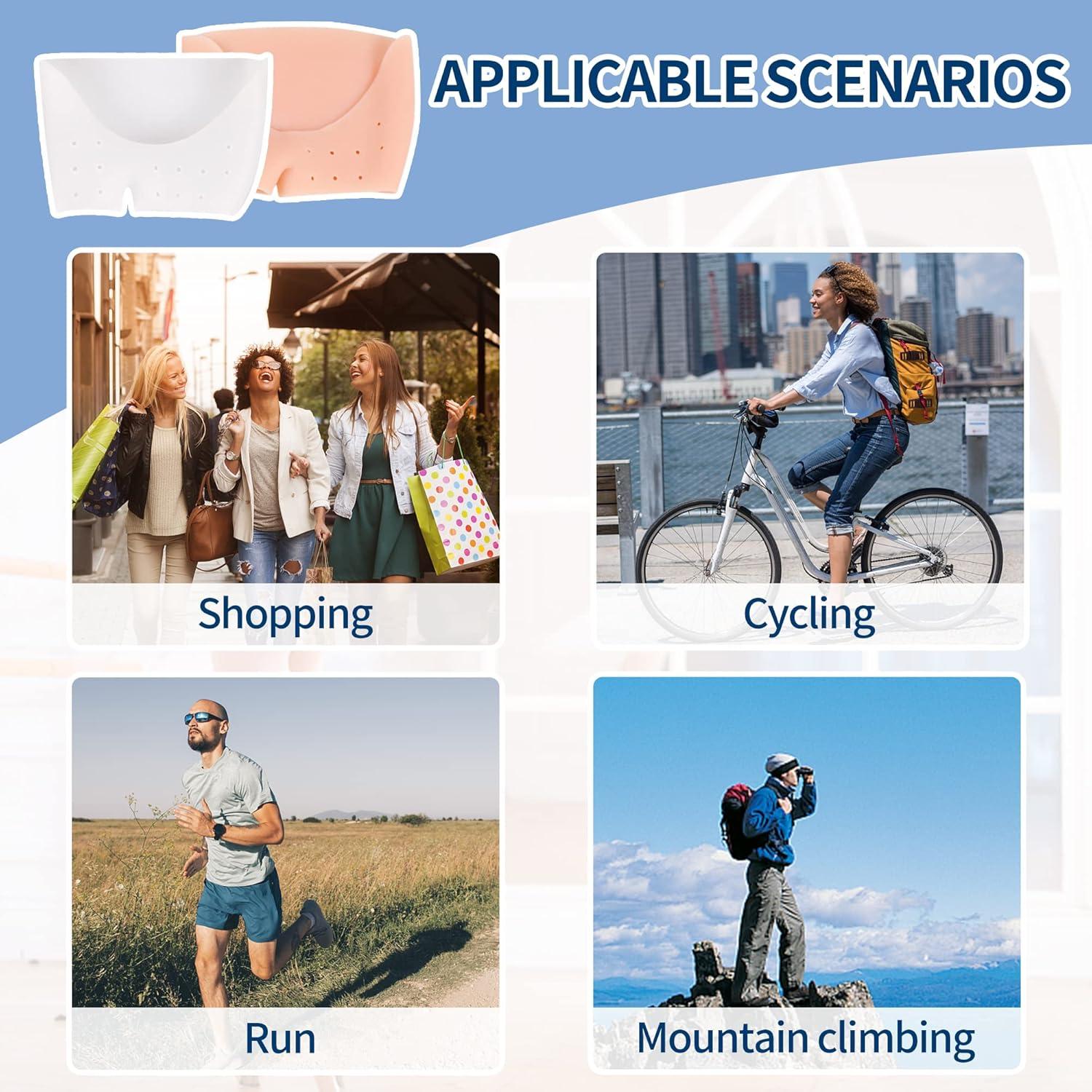 2 Pares Fundas de Gel Silicona Metatarsales Alivio Dolor