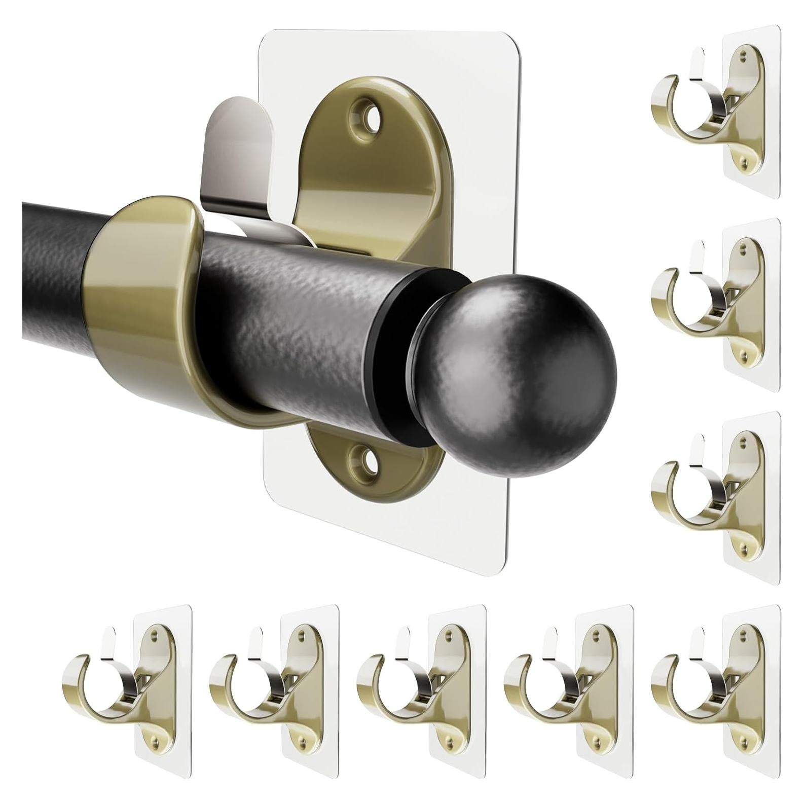 Soportes de Barra de Cortina Adhesivos Antimbee 8 PCS 3.3cm