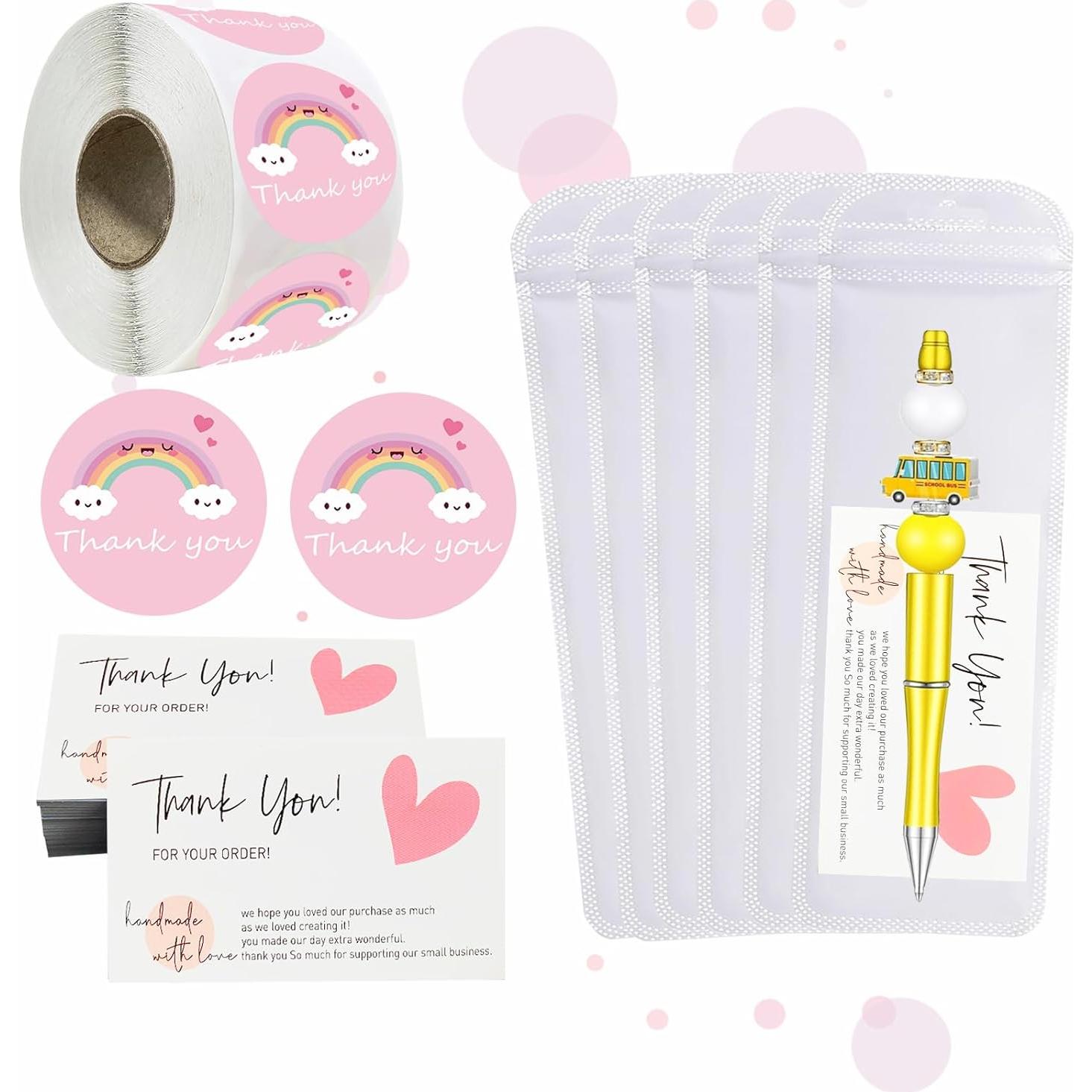 650 Bolsas Reutilizables 7x20cm + 500 Etiquetas Agradecimiento