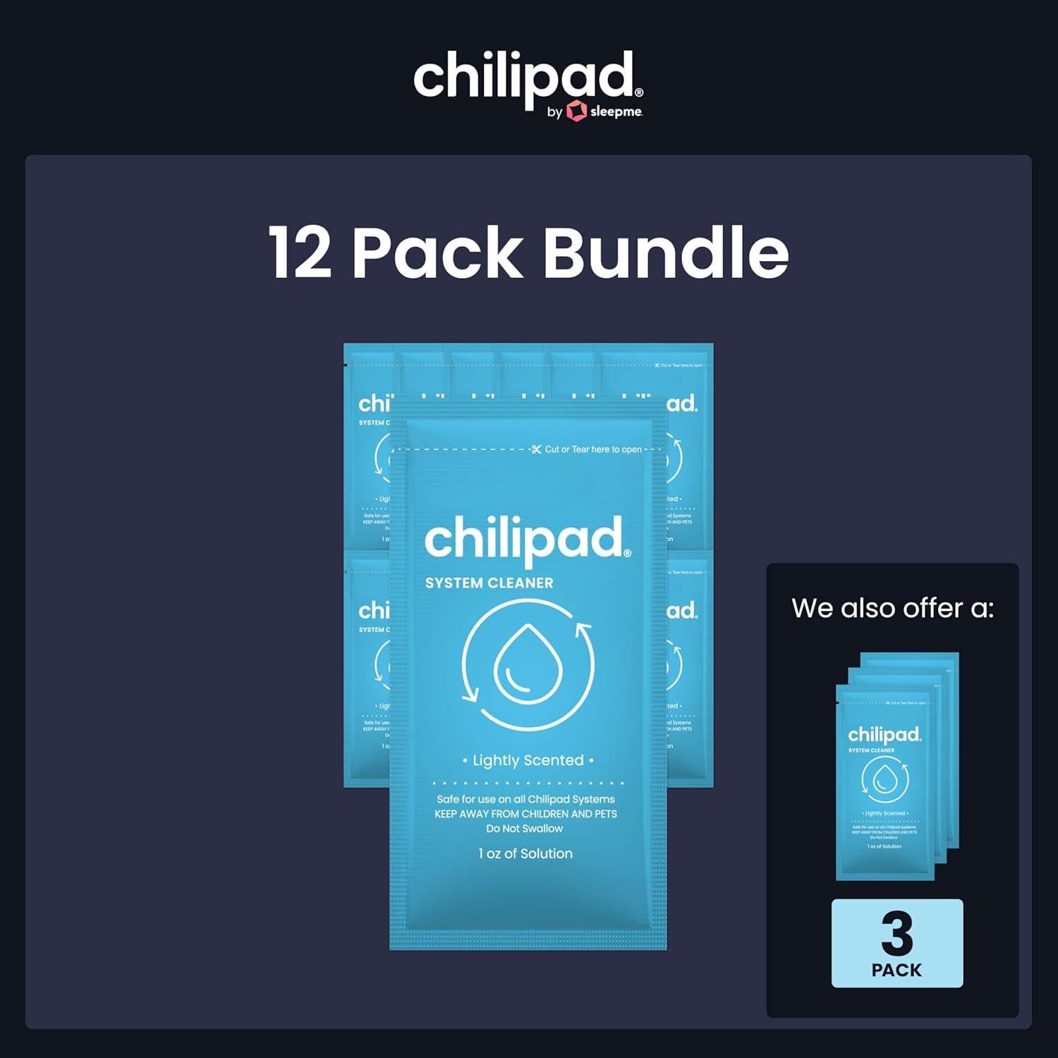 Limpiador para Sistemas de Sueño ChiliSleep - 3 Paquetes de 28.35g