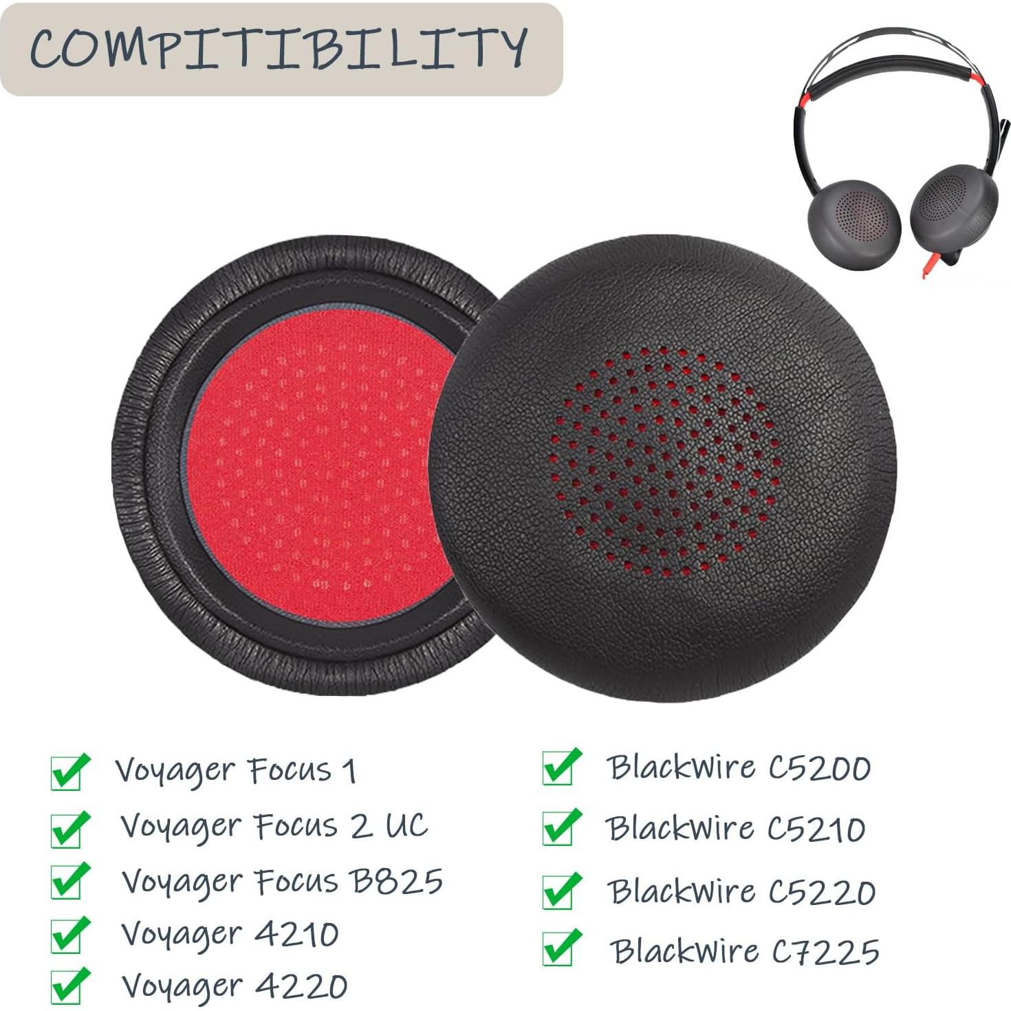 Cubiertas de Almohadillas de Reemplazo Niukeke para Plantronics