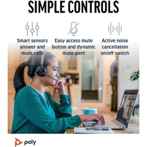 Auriculares Estéreo Bluetooth Poly Voyager Focus 2 UC USB-C