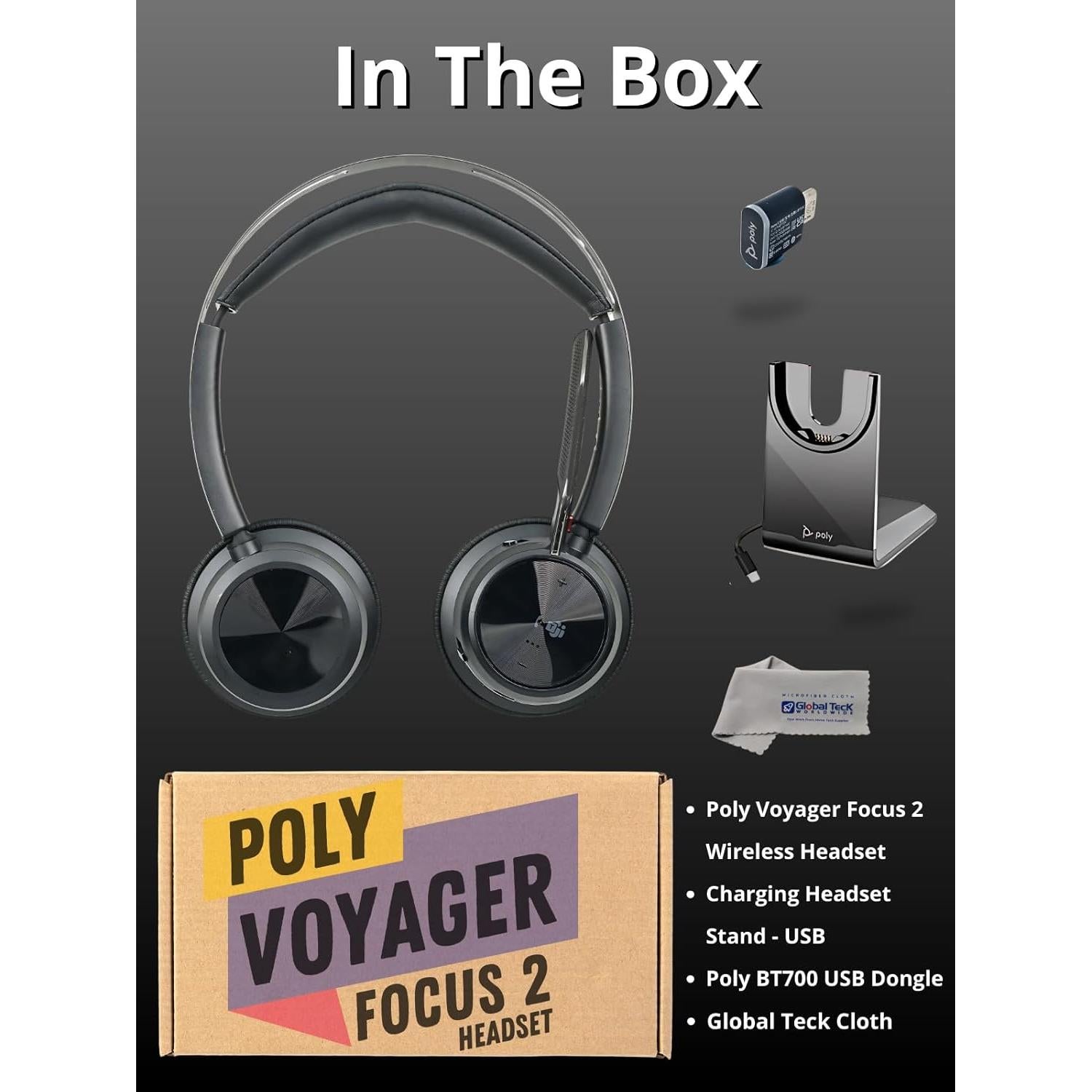 Auricular Inalámbrico Poly Voyager Focus 2 USB-C Bluetooth Estéreo
