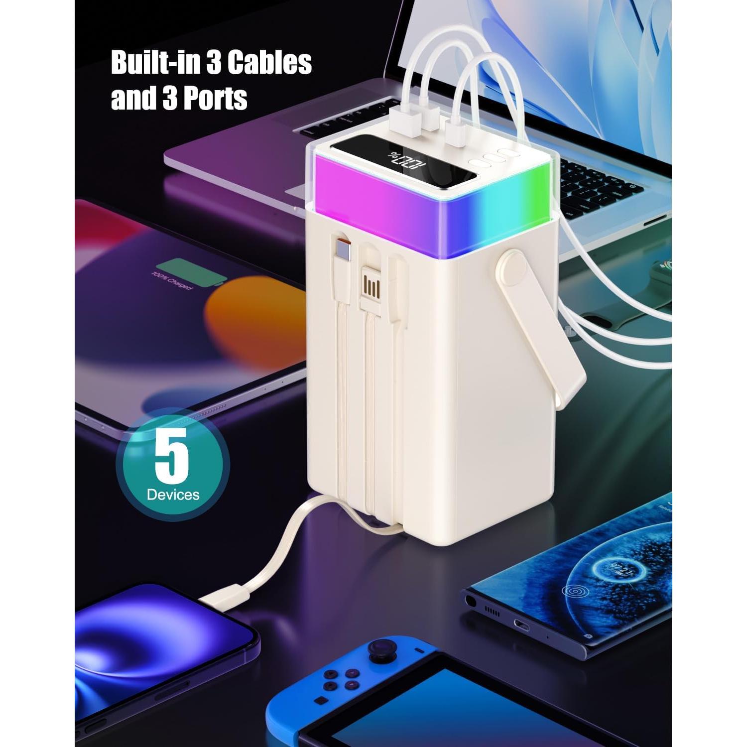 Banco de Energía 90000mAh SHENZHEN Carga Rápida 35W 6 Puertos