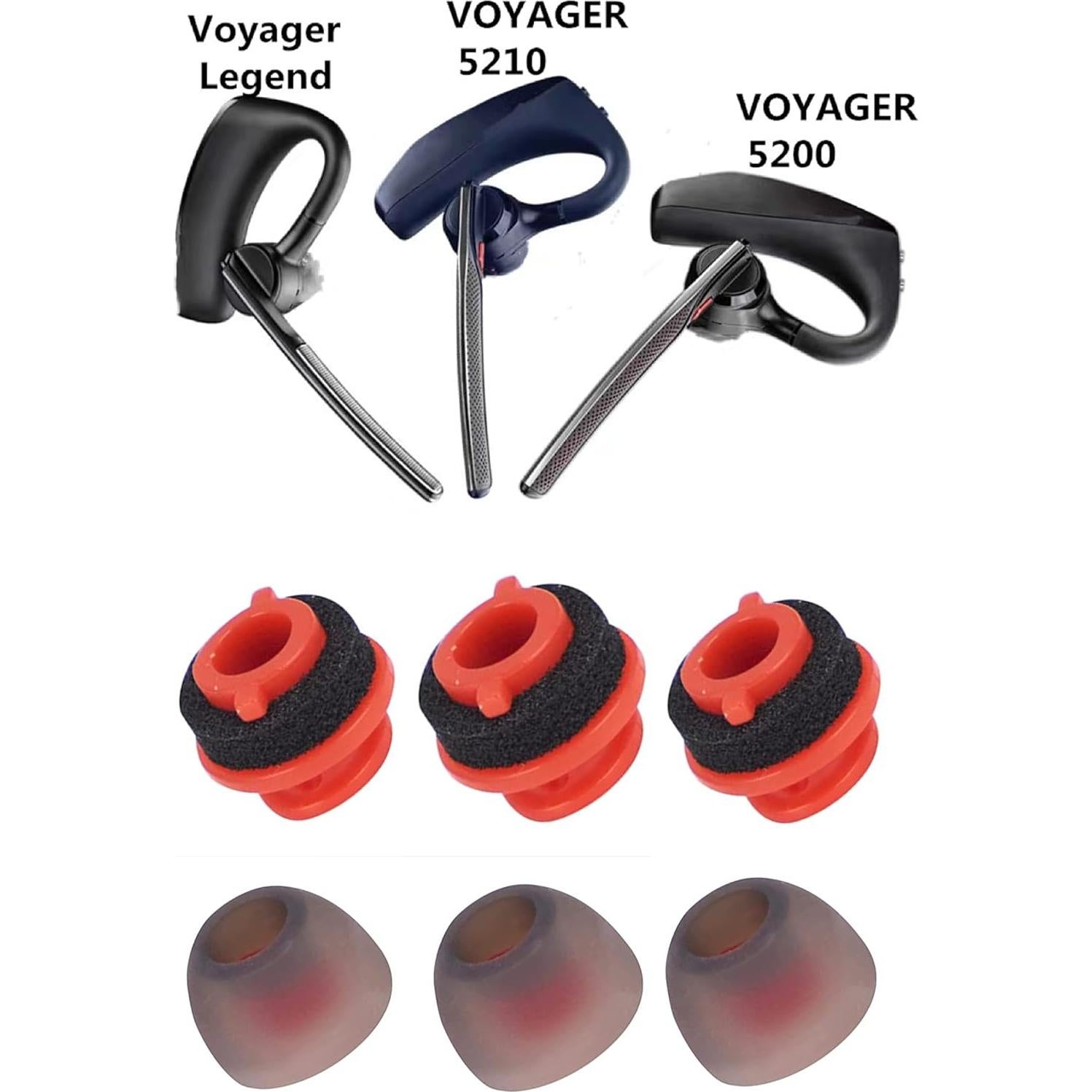 Puntas de Silicona de Reemplazo Plantronics Voyager 5200 - Juego de 3