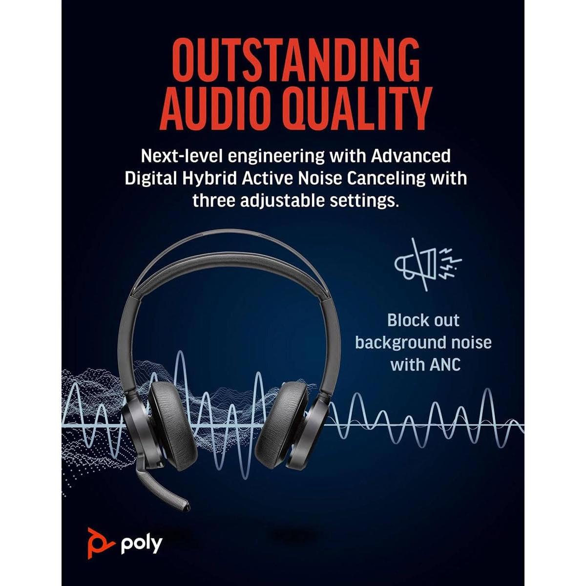 Auricular Bluetooth Poly Voyager Focus 2 ANC - 0.18 kg