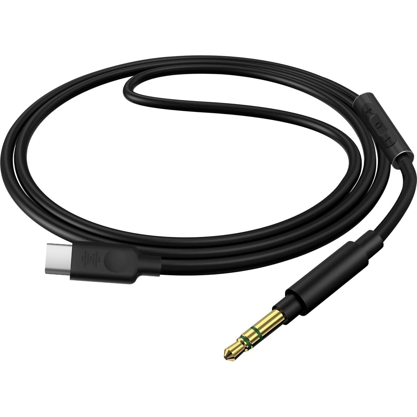 Cable USB-C a Audio con Micrófono GEEKRIA 1.2m para Skullcandy