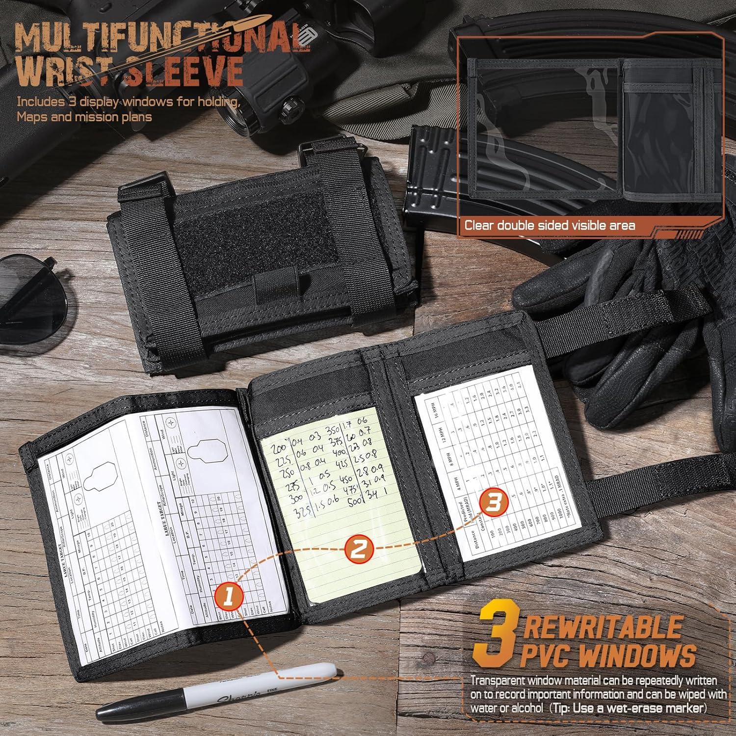 Funda de Mapa Táctica LIVANS Negra para Brazo - 3 Bolsillos