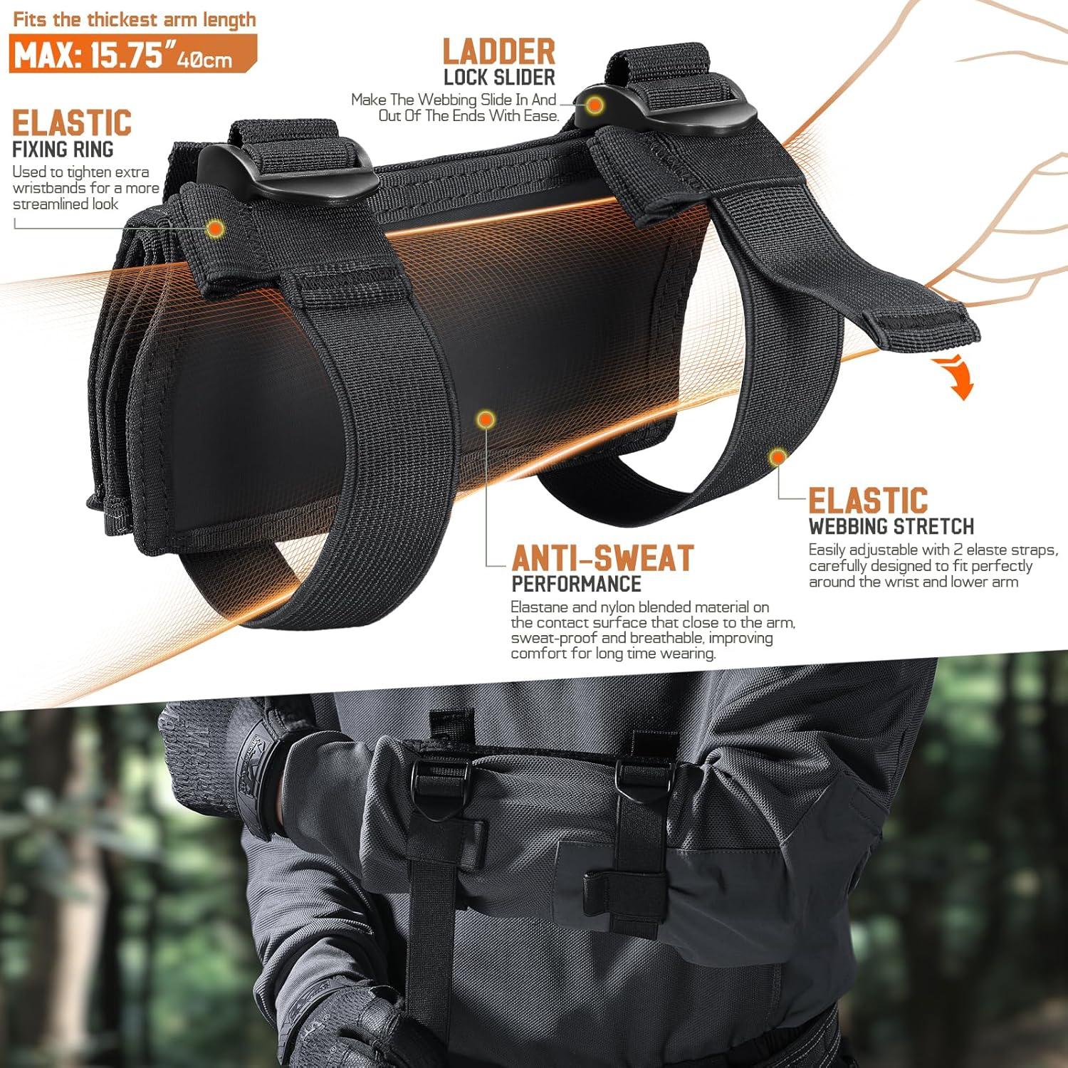 Funda de Mapa Táctica LIVANS Negra para Brazo - 3 Bolsillos