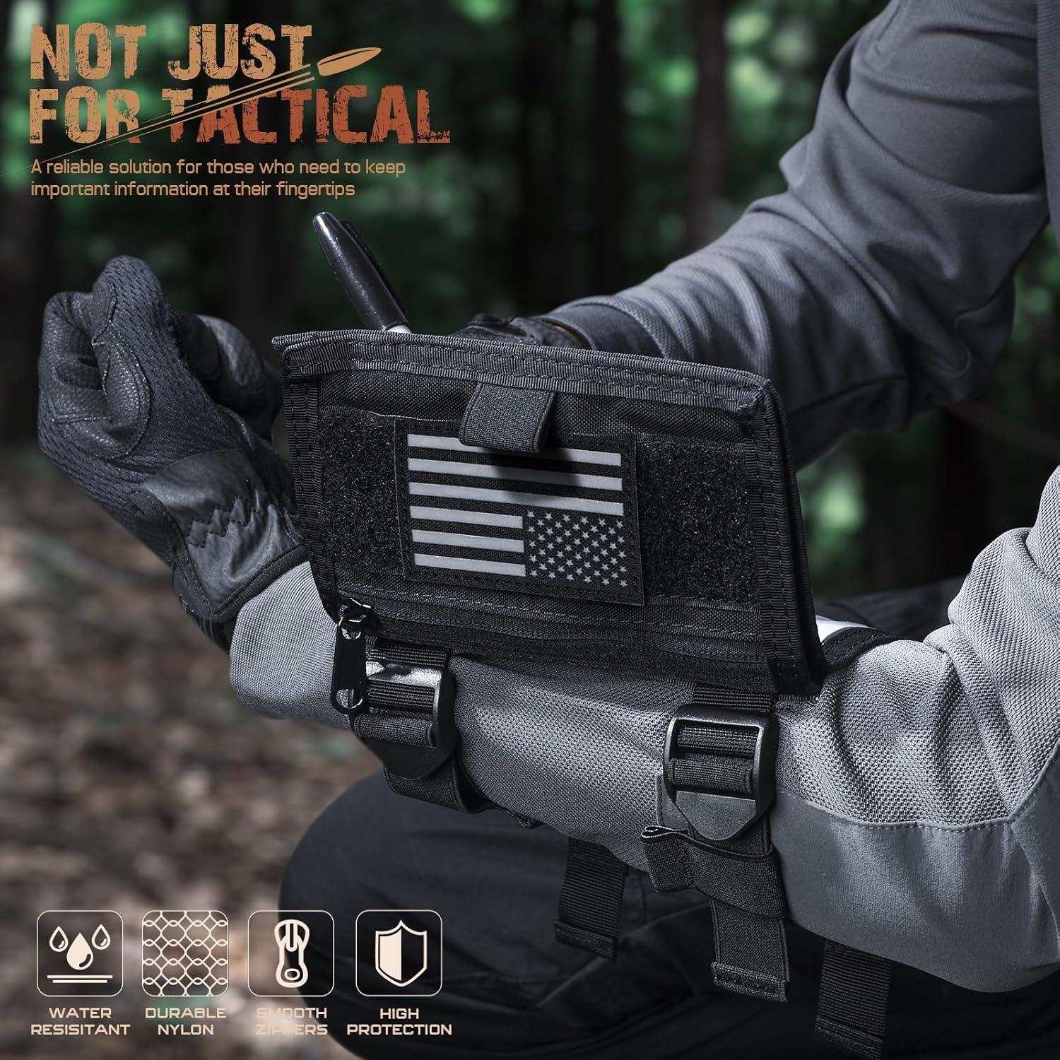 Funda de Mapa Táctica LIVANS Negra para Brazo - 3 Bolsillos