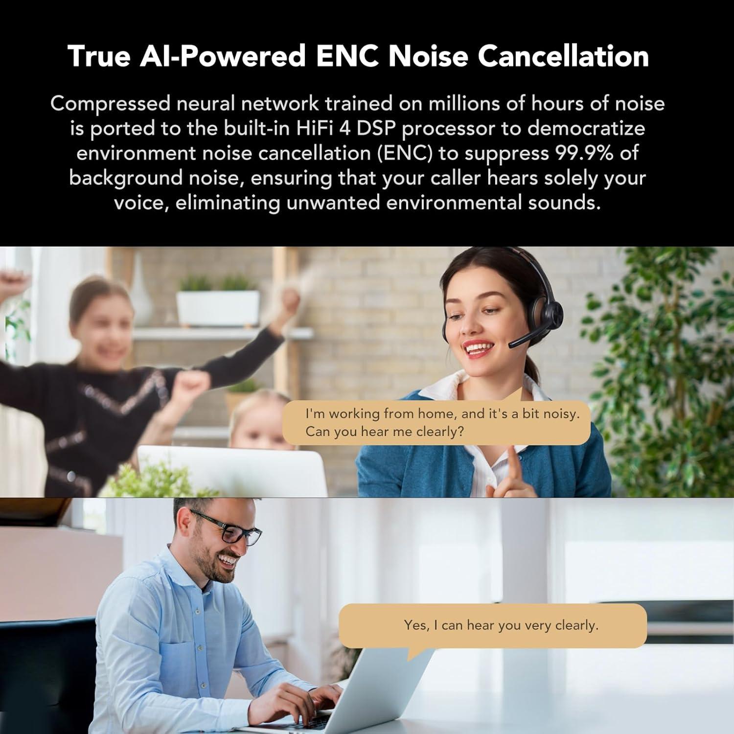 Auricular Bluetooth Nuroum HP30 con Cancelación de Ruido