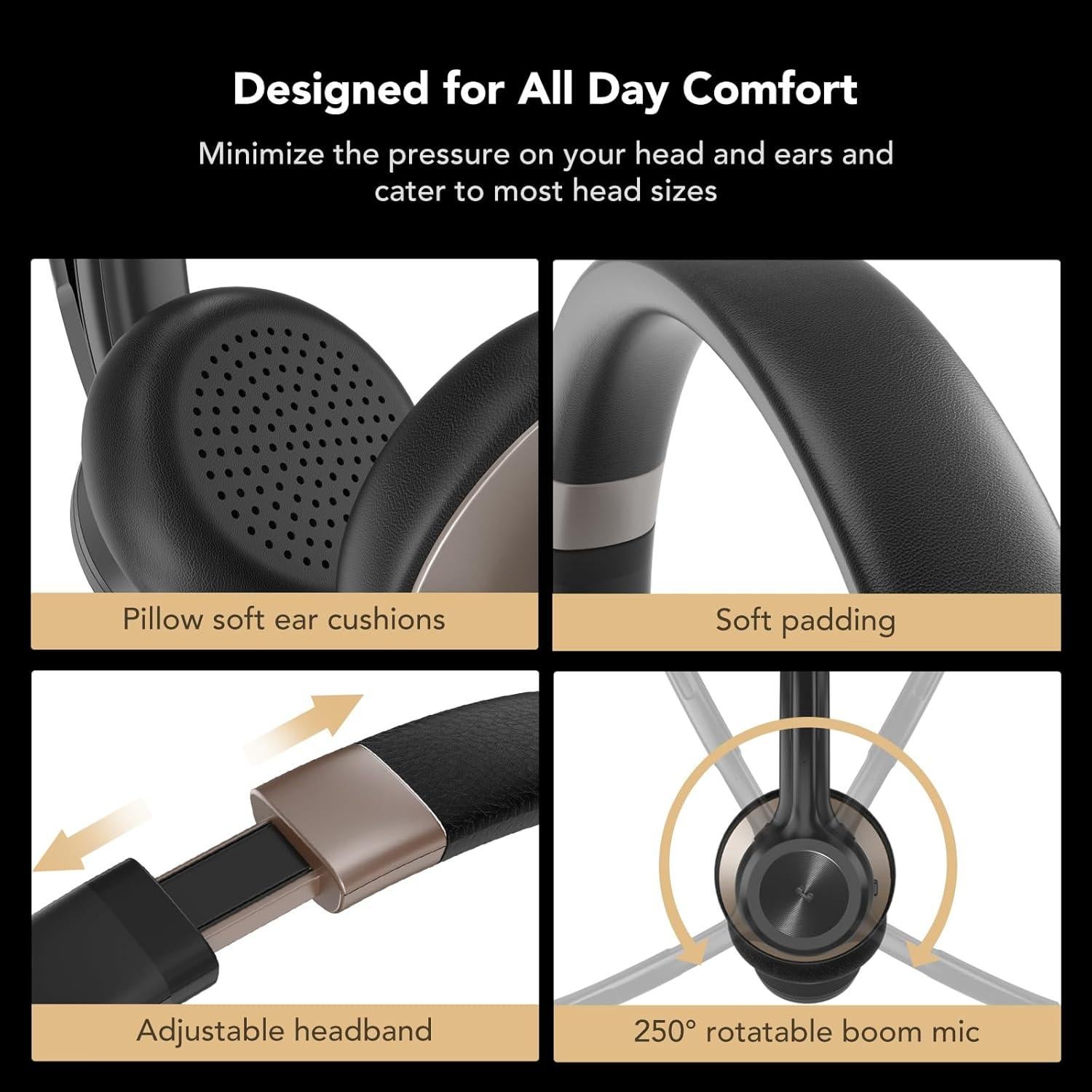 Auricular Bluetooth Nuroum HP30 con Cancelación de Ruido