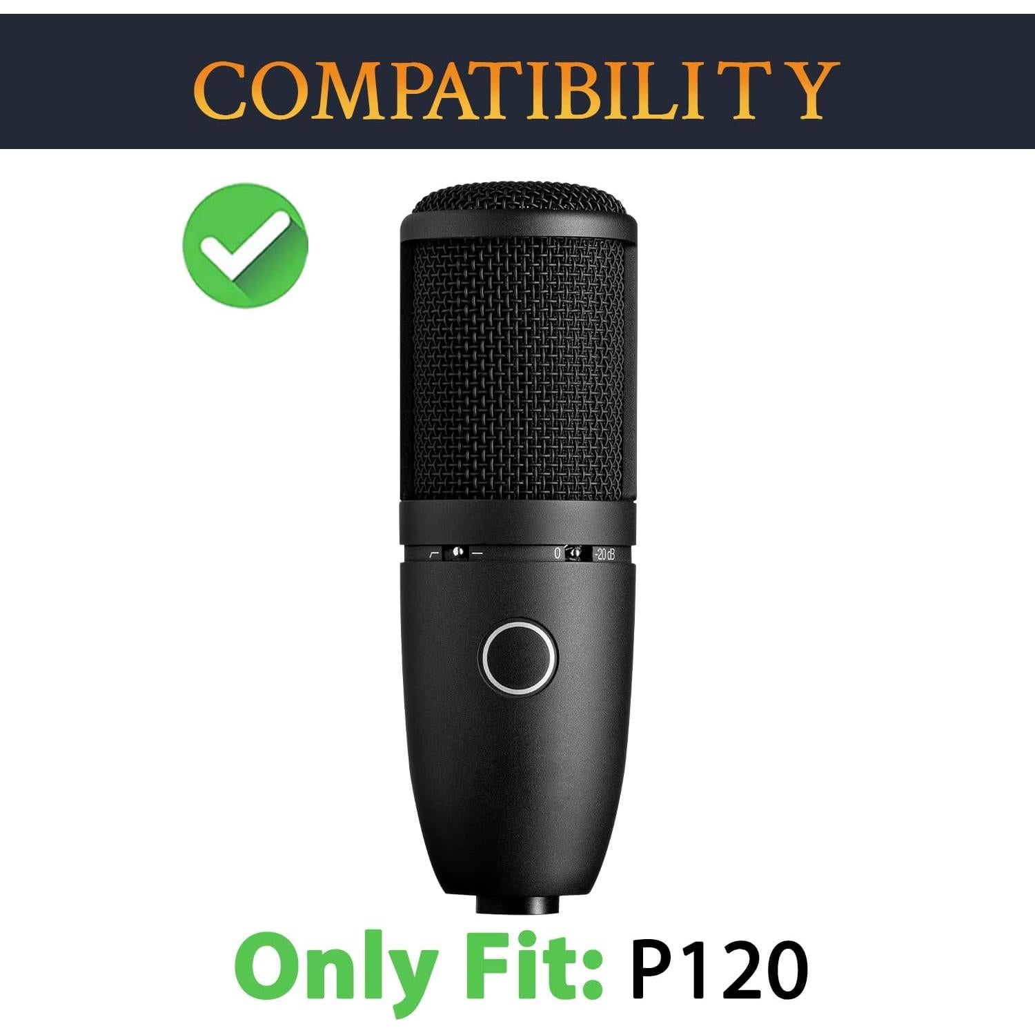 Filtros Pop SOULWIT para Micrófonos P120 - Espuma Negra