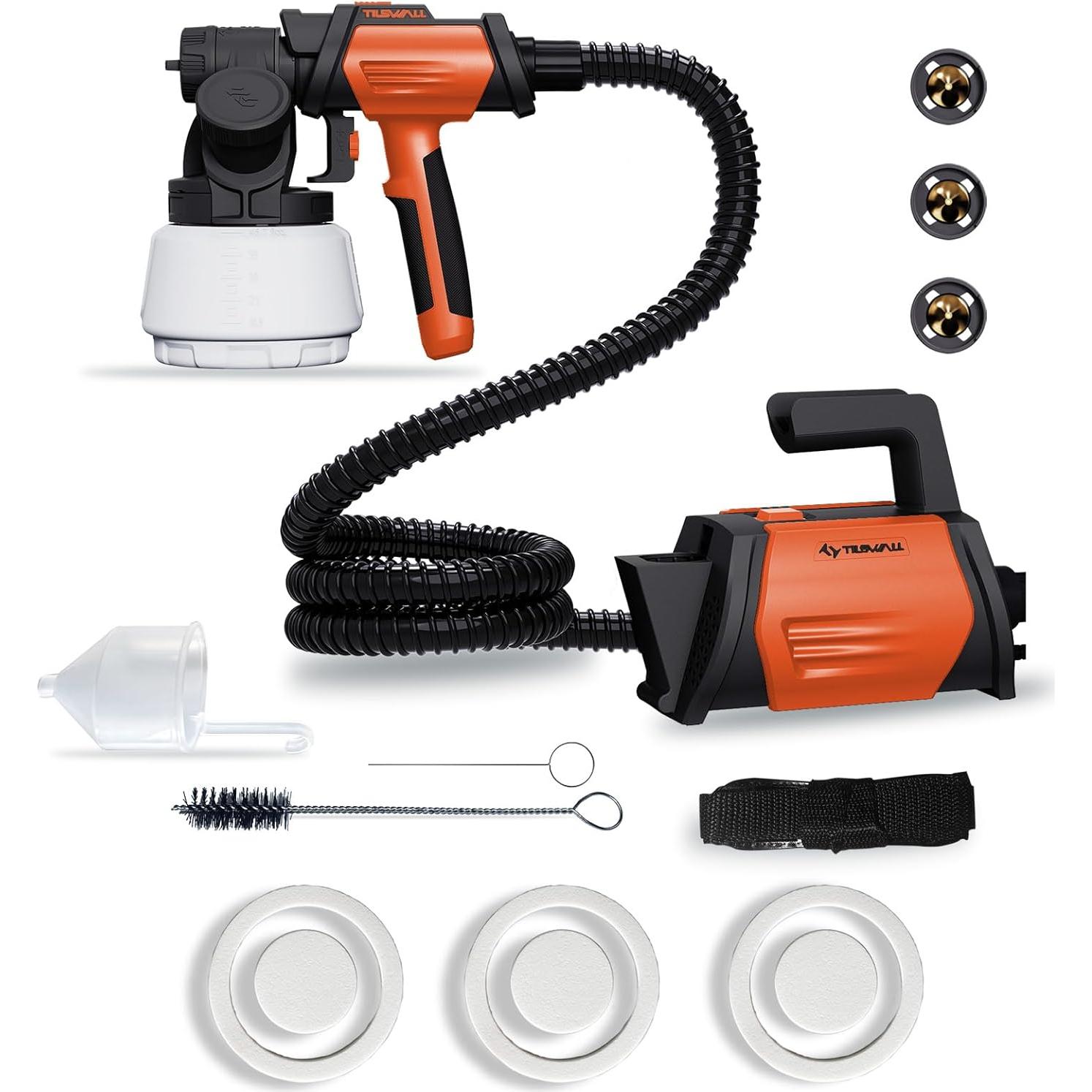 Pulverizador de Pintura Tilswall Shark 800W 1300ml 4 Boquillas