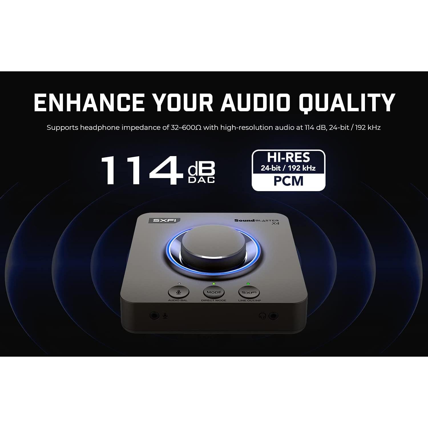 DAC USB Externo Creative Sound Blaster X4 7.1 Multicanal