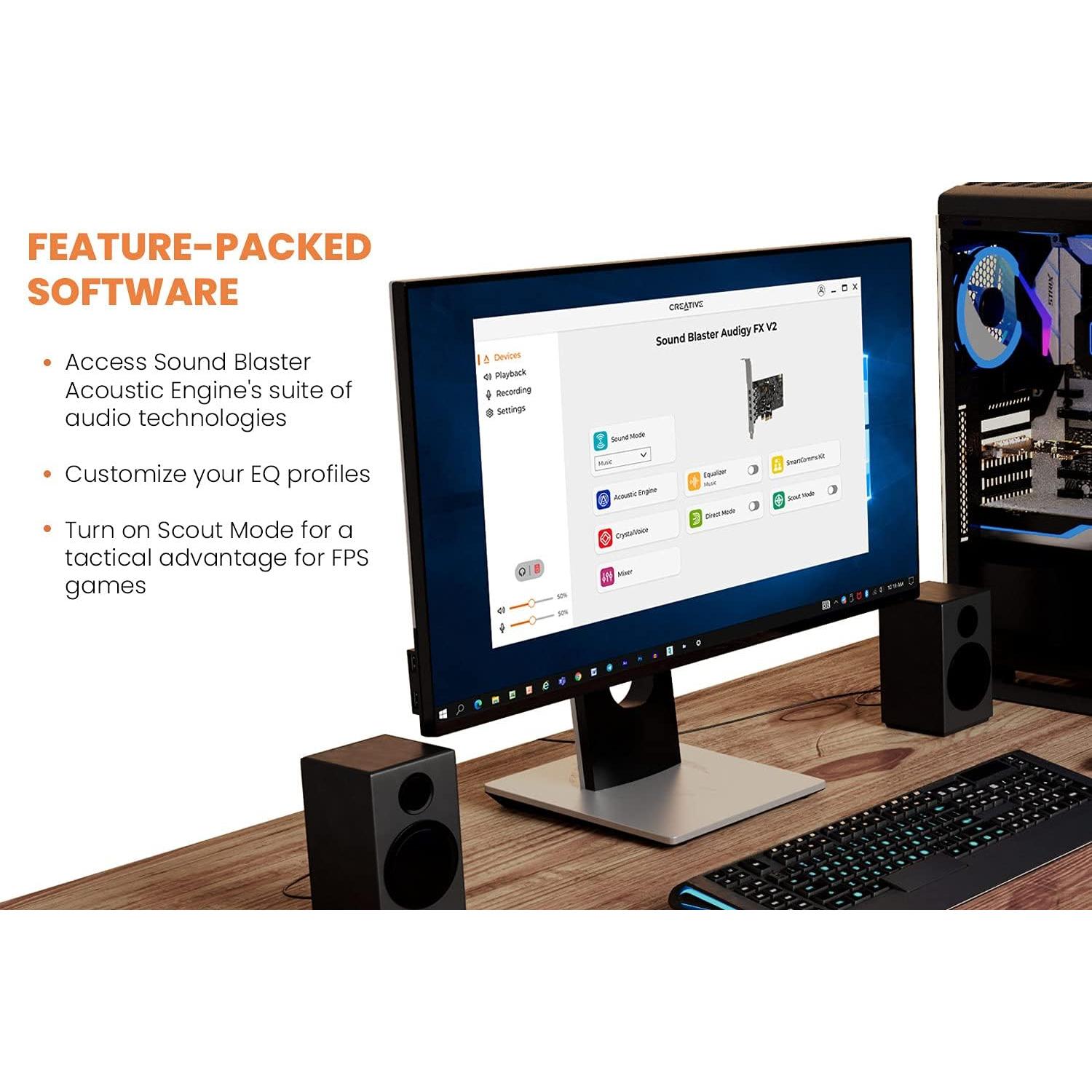 Tarjeta de Sonido PCI-E Creative Blaster Audigy FX V2