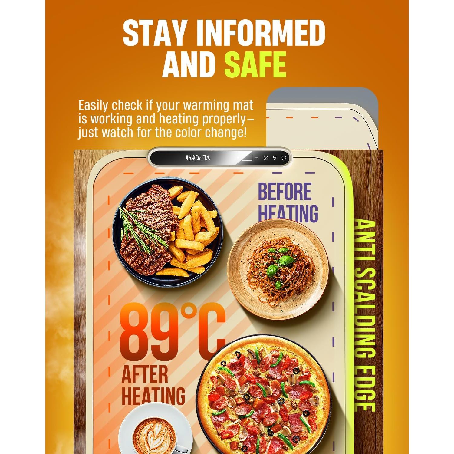 Alfombrilla Calentadora VEPOKA 60x40cm 7 Niveles Temperatura