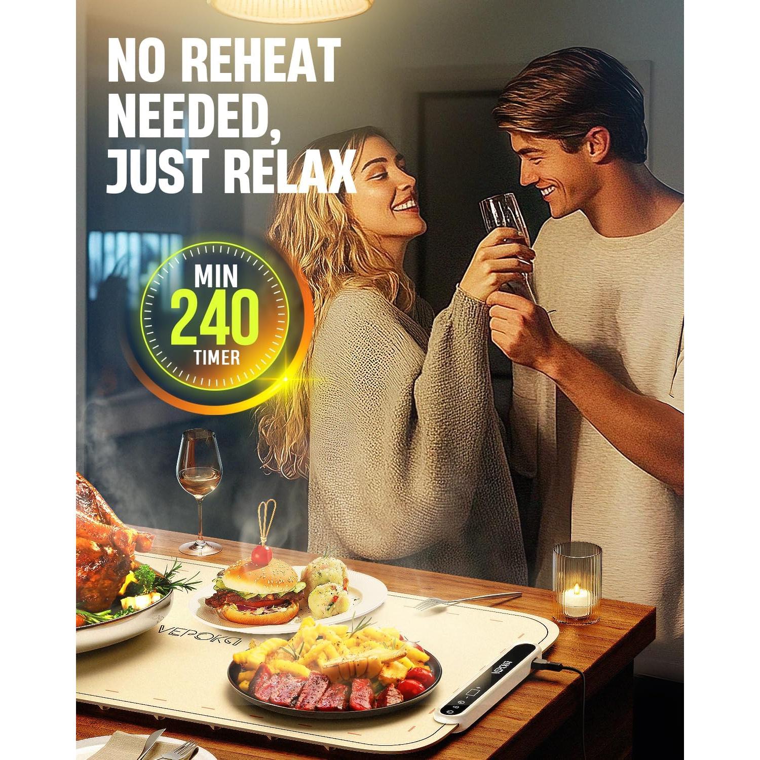 Alfombrilla Calentadora VEPOKA 60x40cm 7 Niveles Temperatura