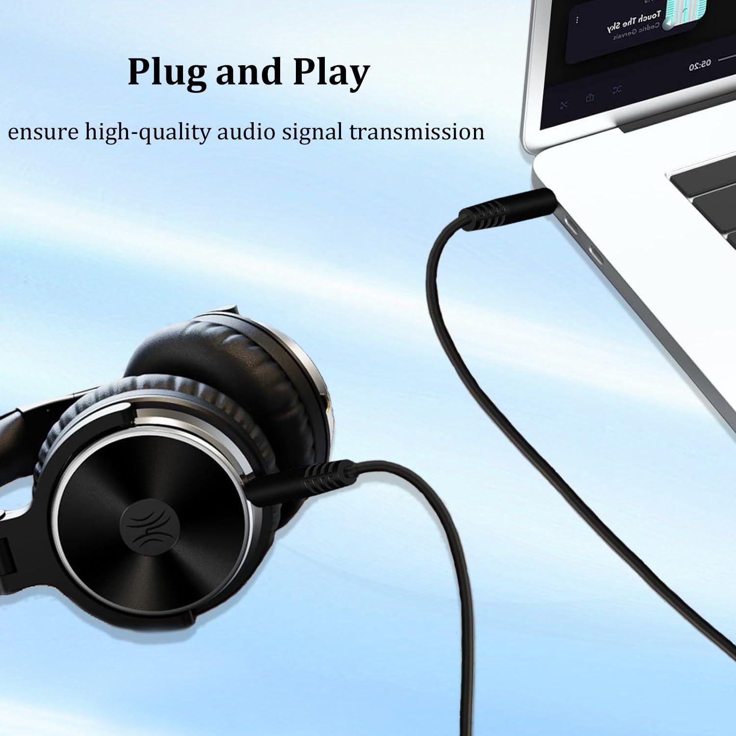 Cable de audio 3.5mm OneOdio Pro 10/30/50/A70/A71 - 155cm