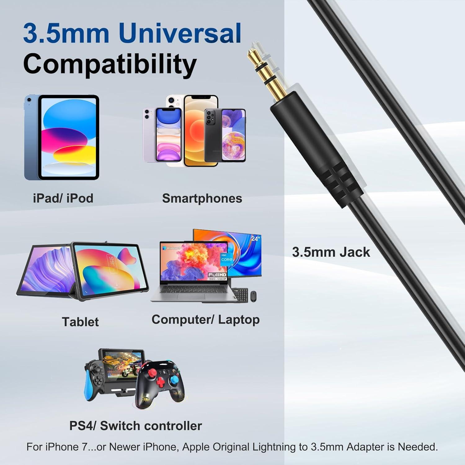 Cable de Audio 3.5mm Callez para Auriculares Beats y Sony