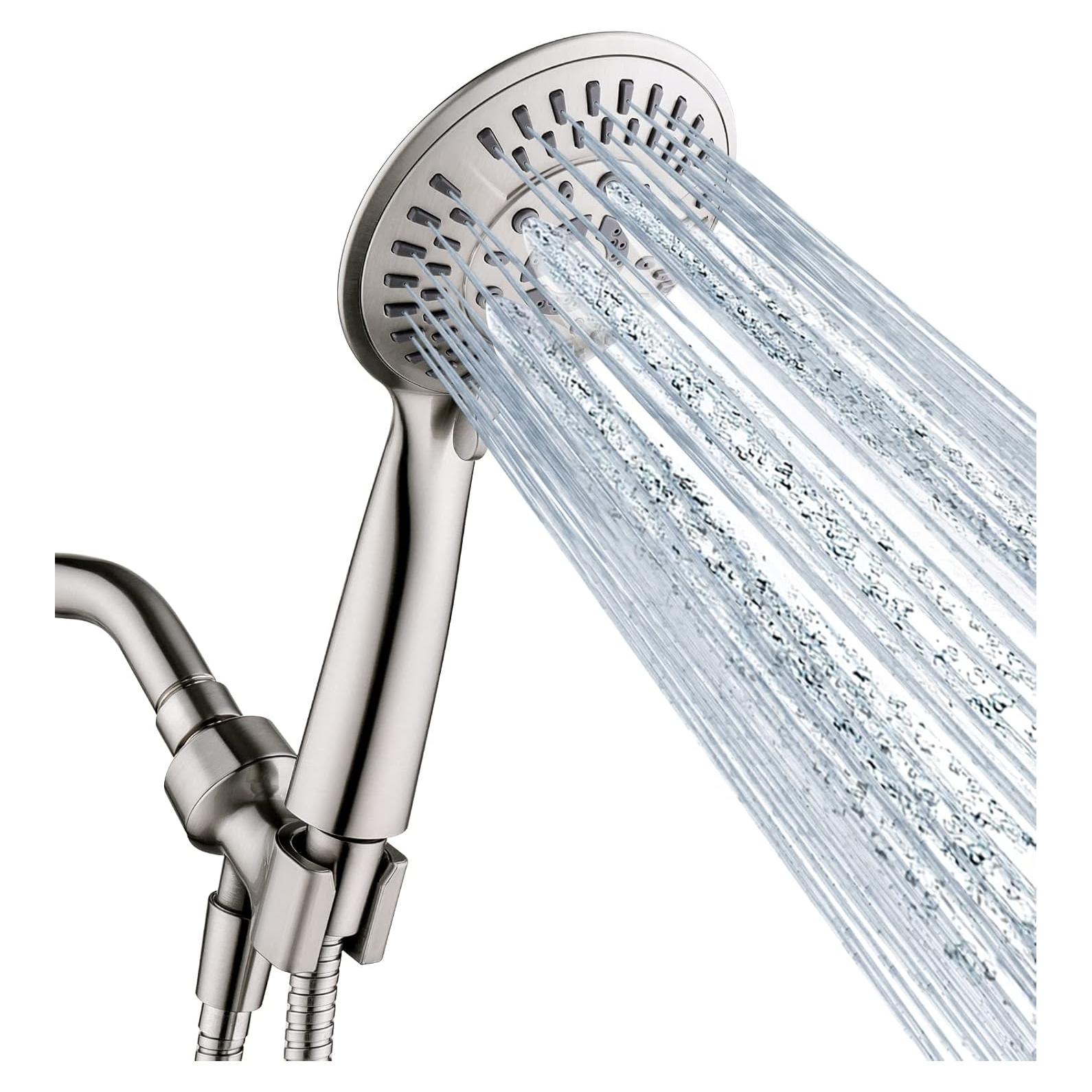 Cabezal de Ducha DUCHAS BRILLANTES 9 Funciones Níquel Cepillado