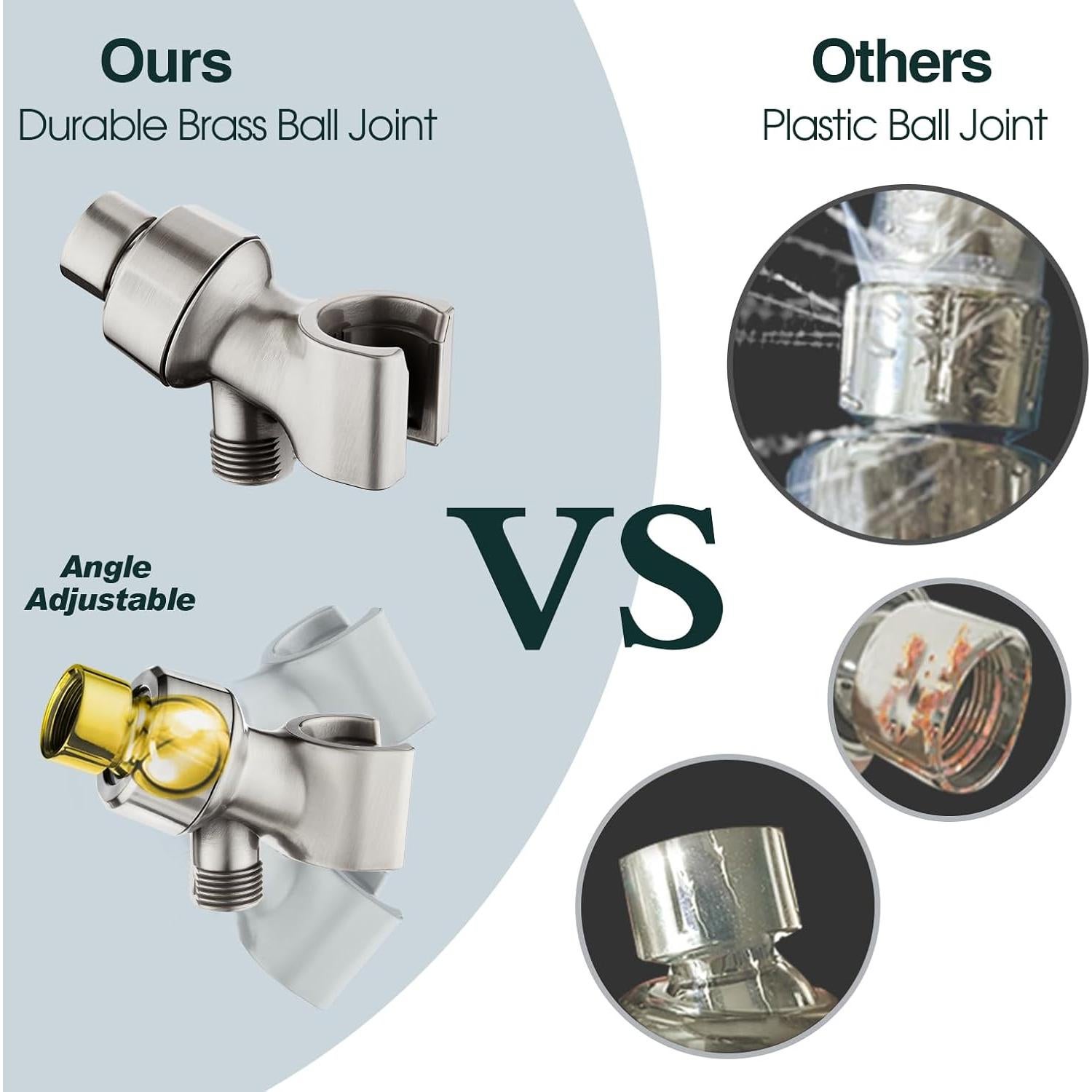 Cabezal de Ducha DUCHAS BRILLANTES 9 Funciones Níquel Cepillado